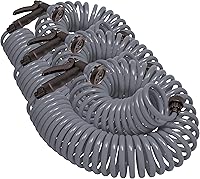 Vista 12 de Orbit 26381 Manguera de jardín con espiral, 25 pies, con boquilla de manguera de 8 patrones (azul)