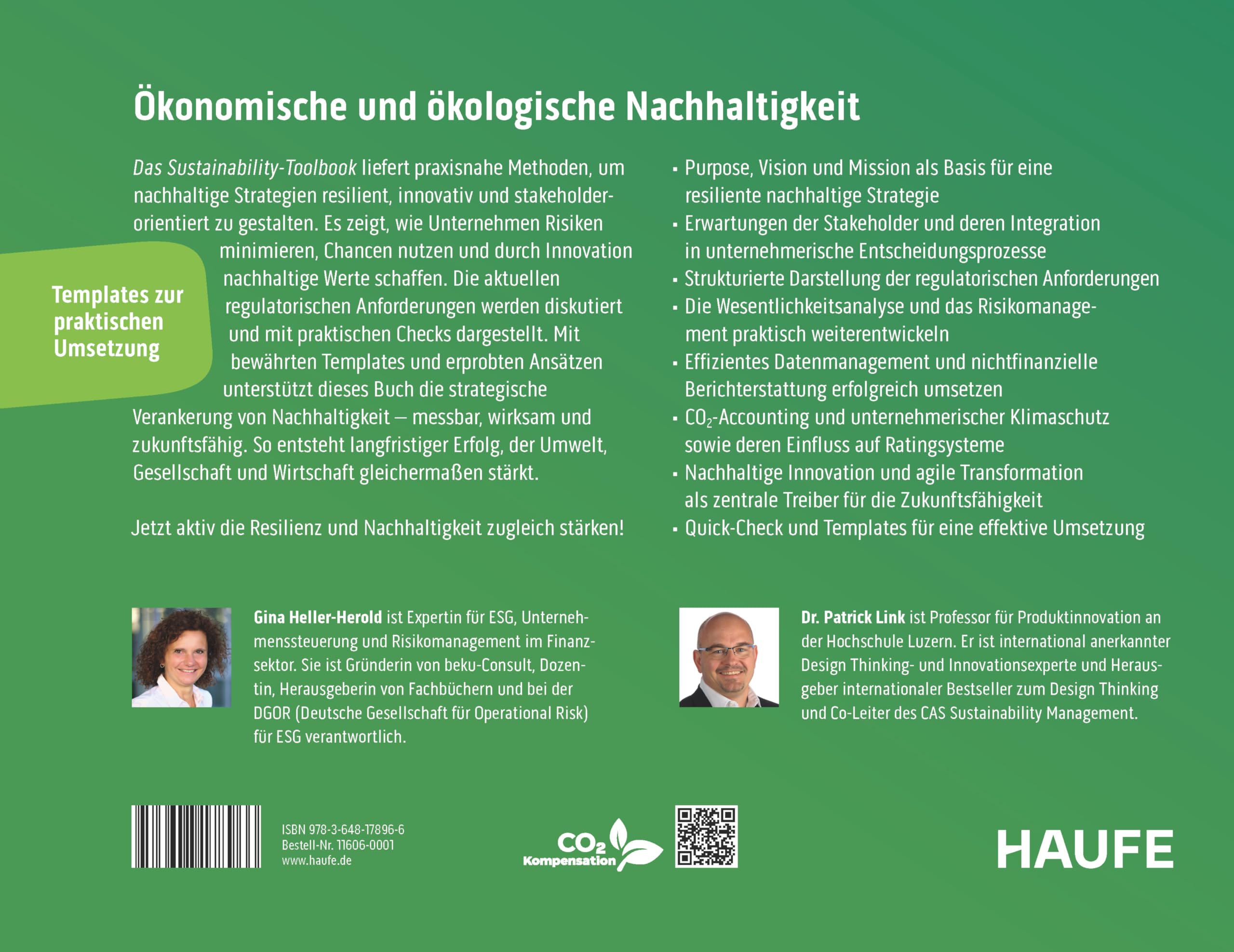 Das Sustainability-Toolbook: Nachhaltigkeit in Unternehmen erfolgreich umsetzen (Haufe Fachbuch)