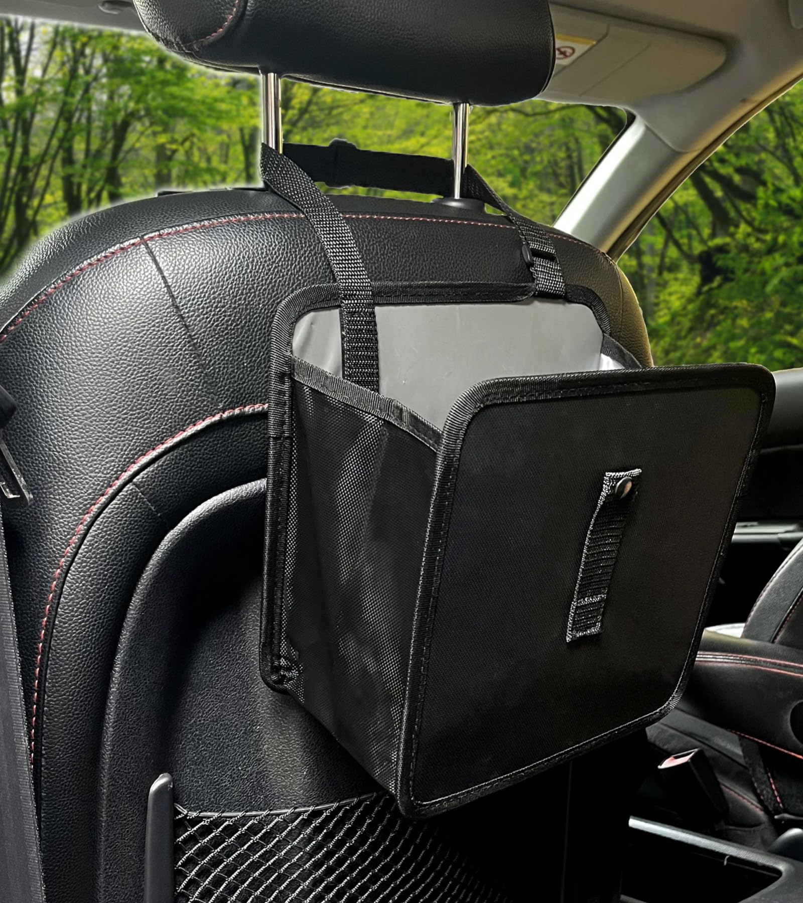 car Trash can,Collapsible/Foldable Car Trash Can, Hanging Car Trash Bag,Hanging Waterproof Leakproof Trash Can,Leakproof Car Trash Can,(3 Gallons)