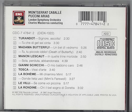 Miniatura 2 de Puccini Arias