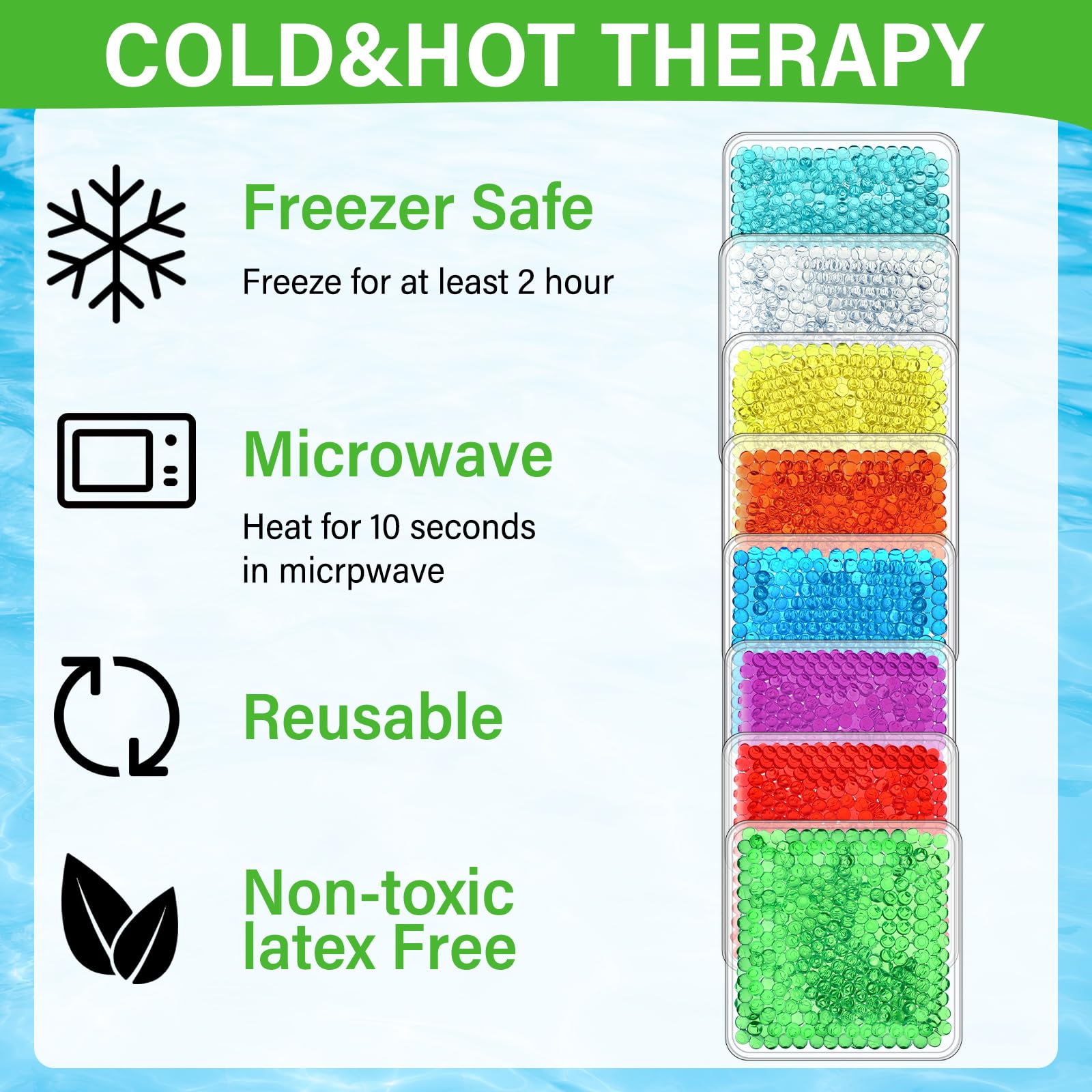 TrelaCo Paquete de 120 paquetes pequeños de hielo de gel para lesiones, 4 x 4 pulgadas, paquetes fríos suaves reutilizables a granel, compresas frías calientes para aliviar el dolor, muelas del