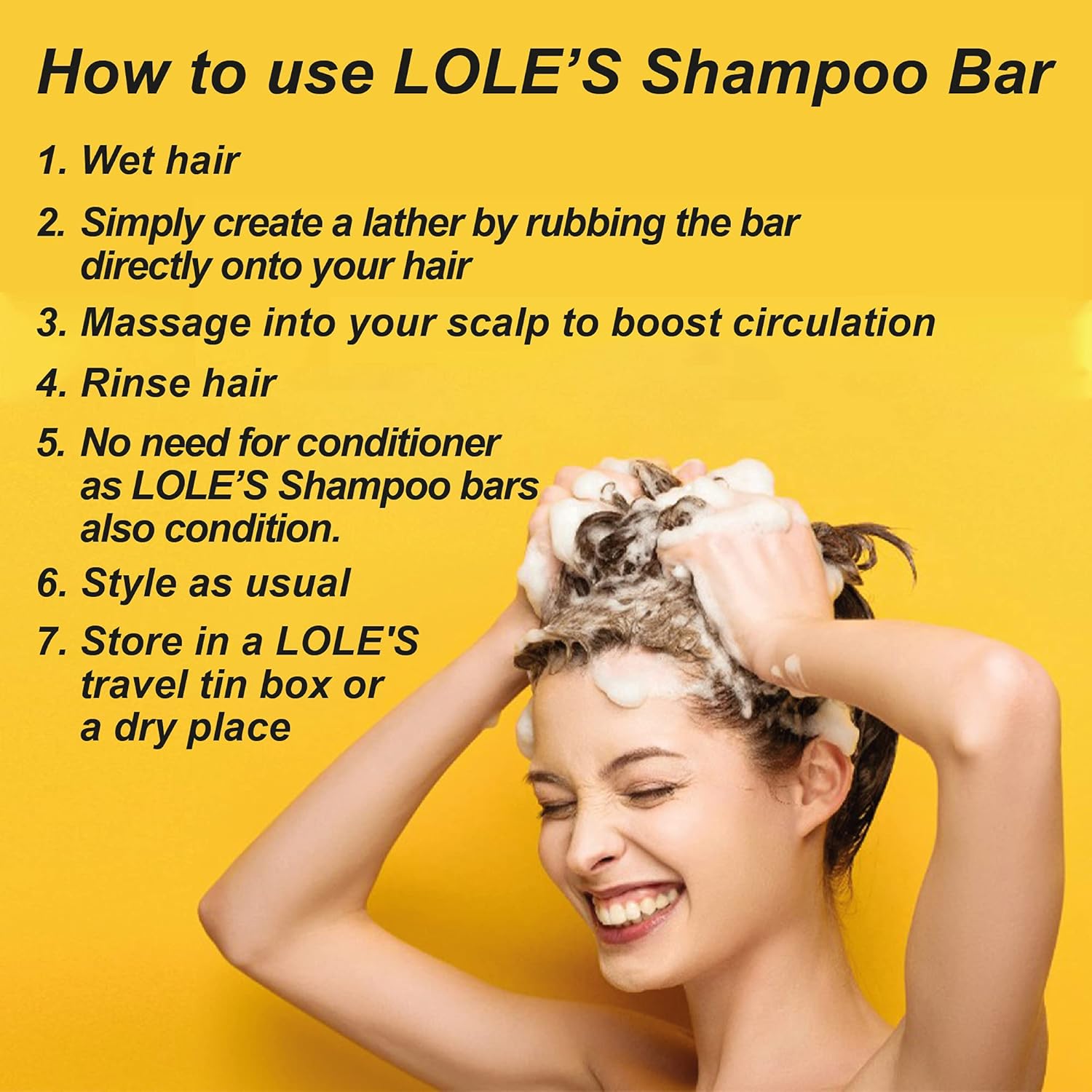 LOLE’S Shampoo Bar & Conditioner with Jojoba Oil for Itchy Scalp