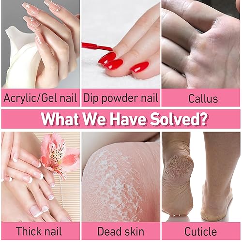 Miniatura 2 de Huihuii Taladro de uñas, taladro eléctrico inalámbrico, kit profesional de taladro de uñas Efile para acrílico, uñas de gel, herramientas de forma