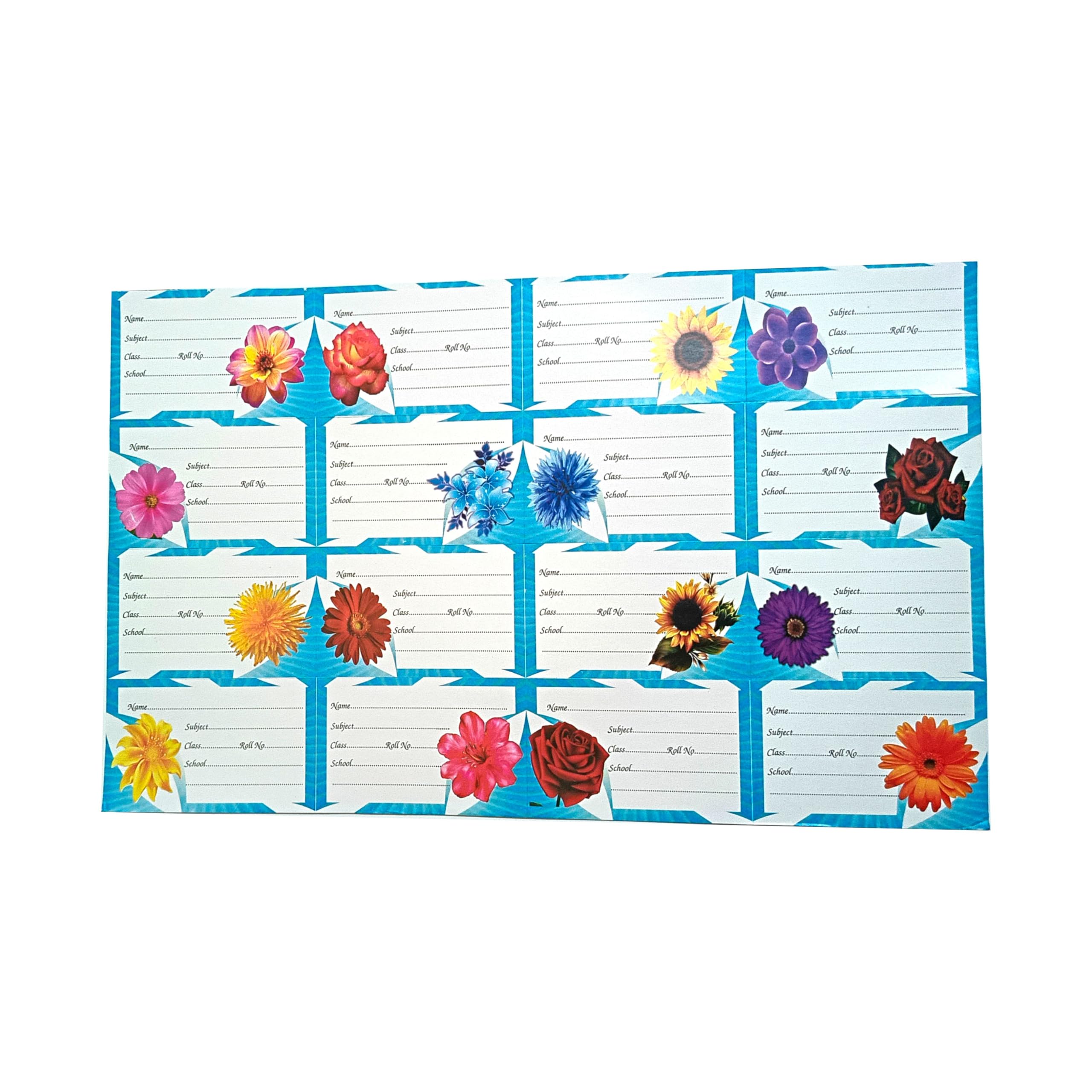 ESCAPER Assorted Notebook Name Stickers for School Kids (Pack of 96 Stickers- 90x54 mm) Self Adhesive Easy to Write On Book Name Labels for Girls, Boys, Students