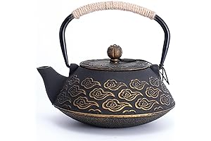 Japanese Cast Iron Teapot: Cloud Serenity for Exquisite Tea Ceremonies