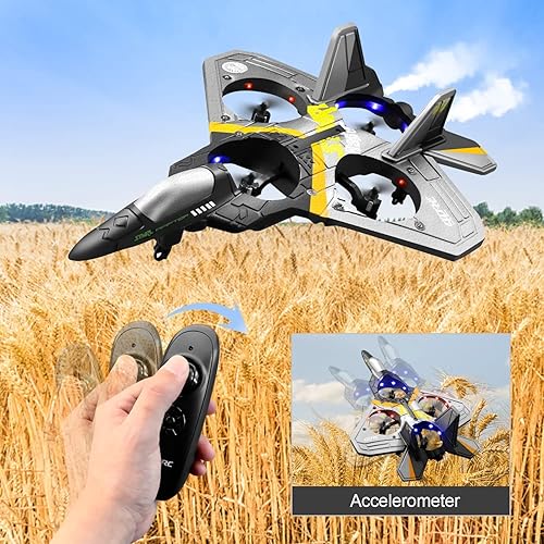 Miniatura 4 de Akargol Avión RC de espuma v17 de 24 GHz con control remoto helicóptero cuadricóptero para adultos y niños dron giratorio detección de gravedad