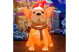 Festive Season's Greeting: 8FT Christmas Inflatable Bulldog