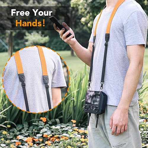 Miniatura 6 de Lykus Correa para el cuello 2023 para DJI RCDJI RC Pro, correa naranja, tornillos en forma de corona, compatible con DJI Mini 3Pro, Mavic