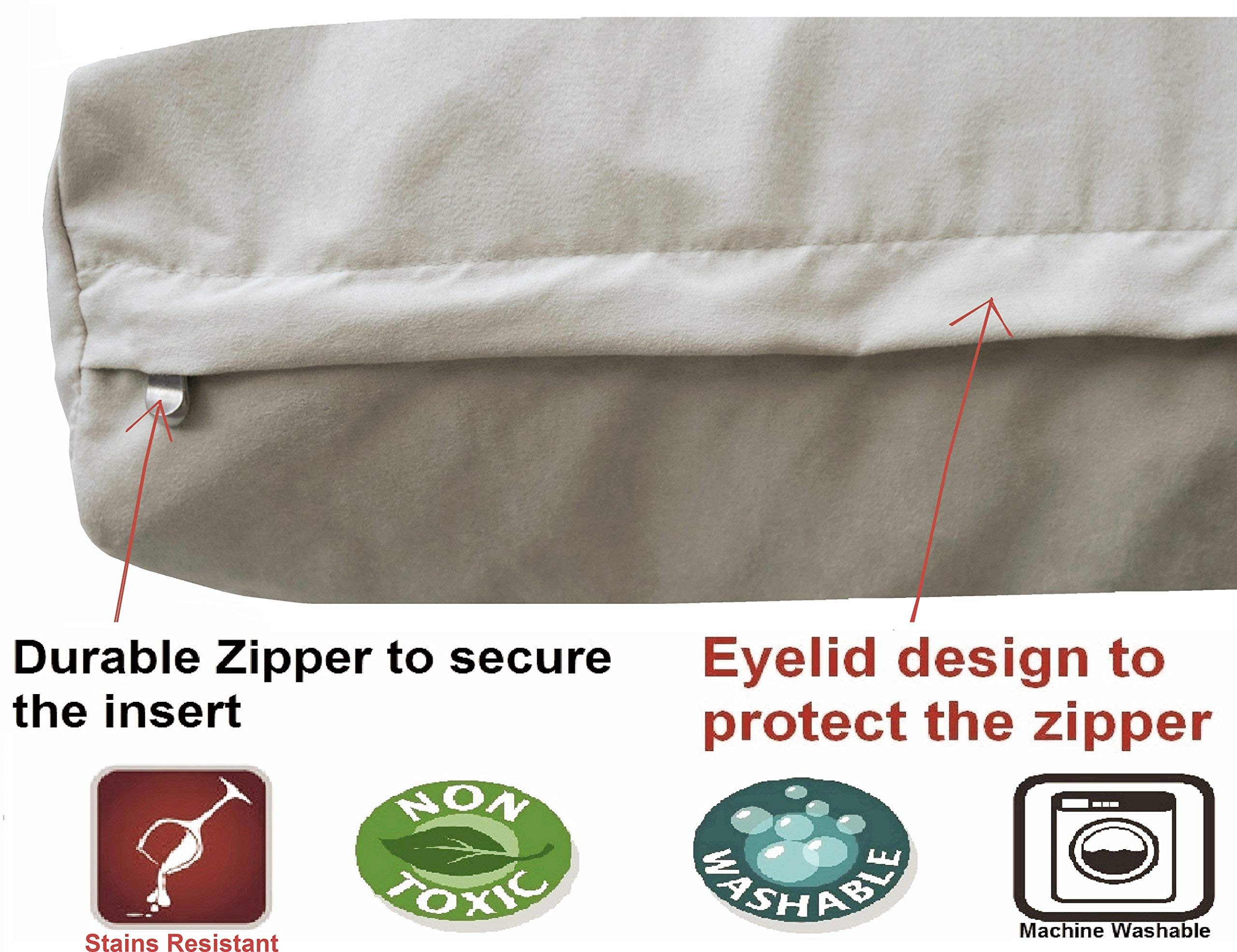 Dogbed4less Cama ortopédica de espuma viscoelástica para perro con funda de gamuza caqui, forro impermeable y funda de cama extra para mascotas, se adapta a cajas grandes de 42 x 28 pulgadas