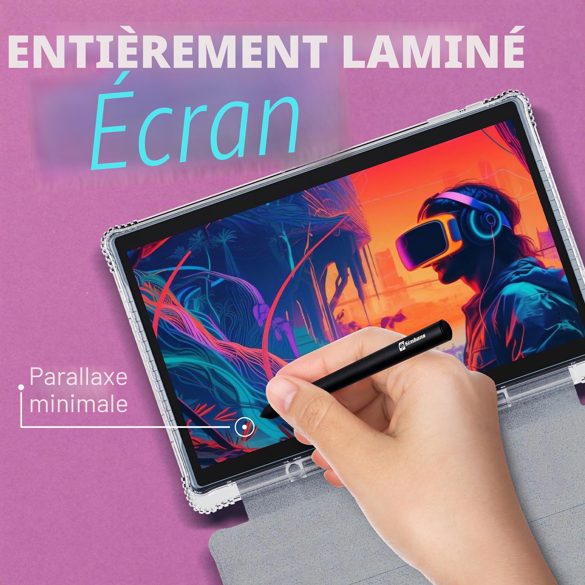 PicassoTab X14 Tablette Graphique Autonome 14" Écran Laminé Stylet Inclus