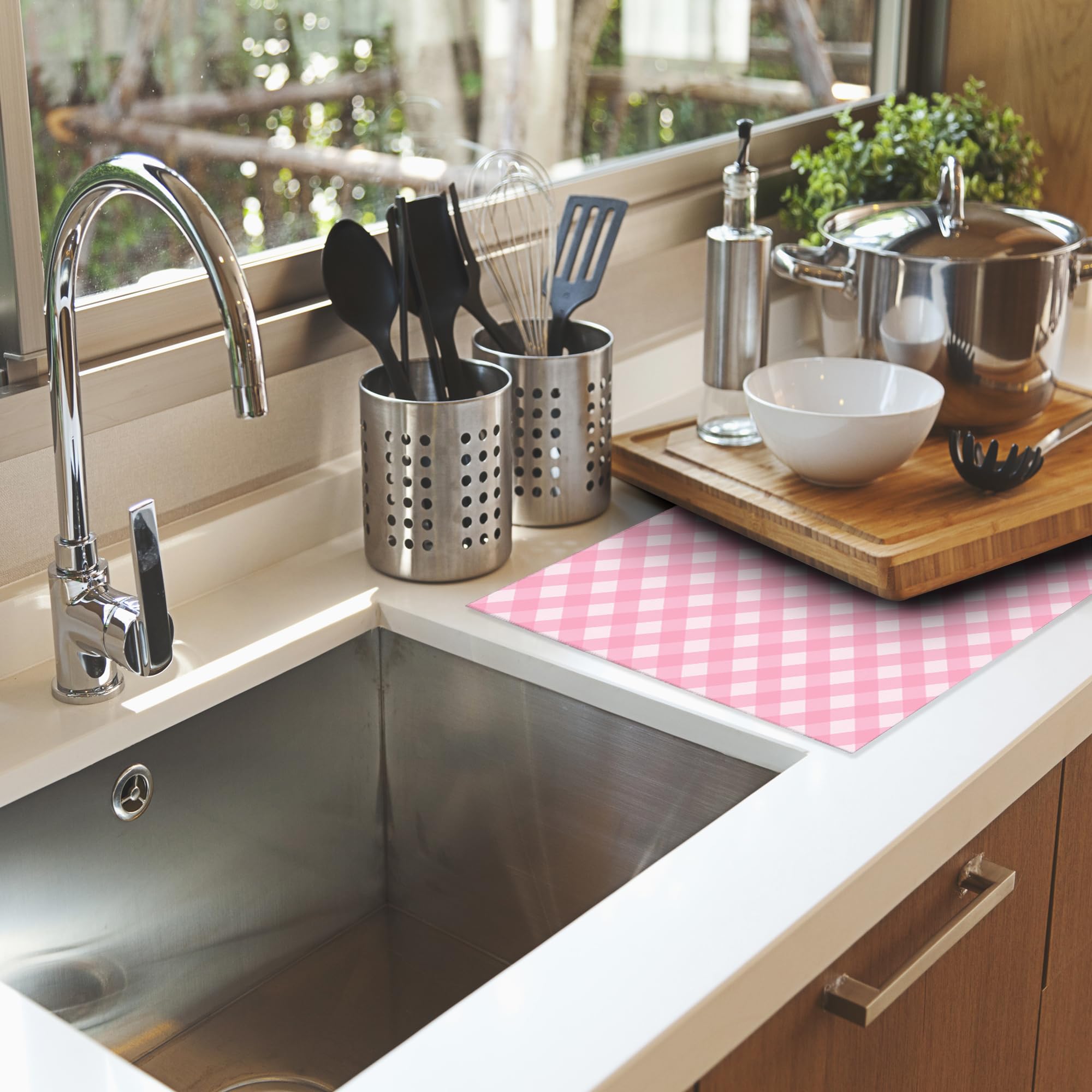 Tapis De Séchage Absorbant En Microfibre Pour Comptoir De Cuisine - Imprimé Libellule - 45,7 X 61