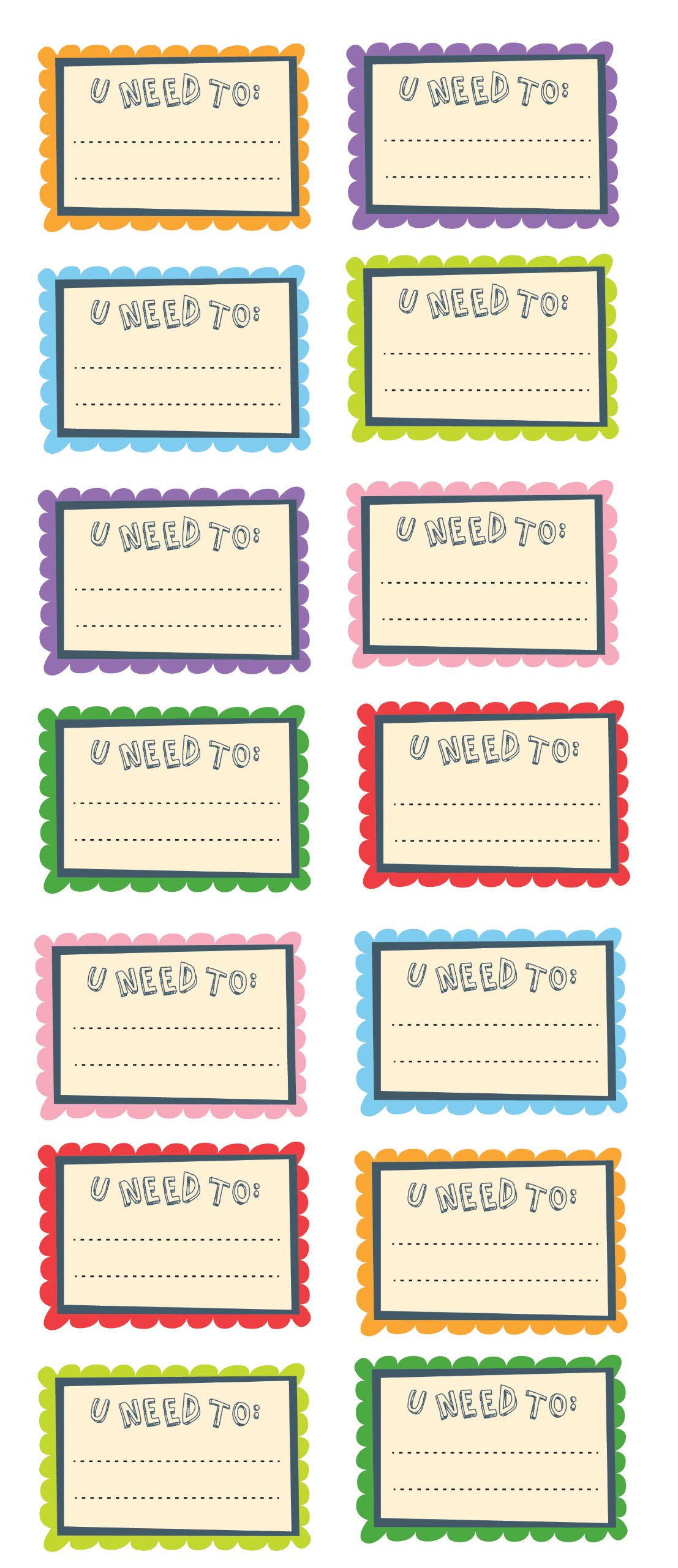 Sticko Decorative Stickers, U Need to Labels