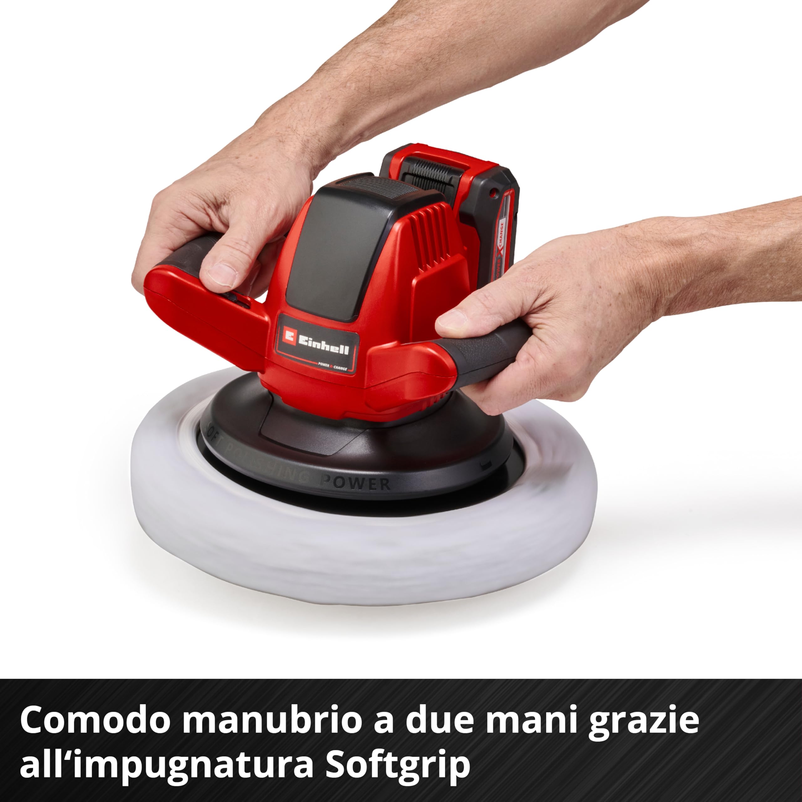 Einhell Lucidatrice per Auto, Rosso / Nero, 254 mm