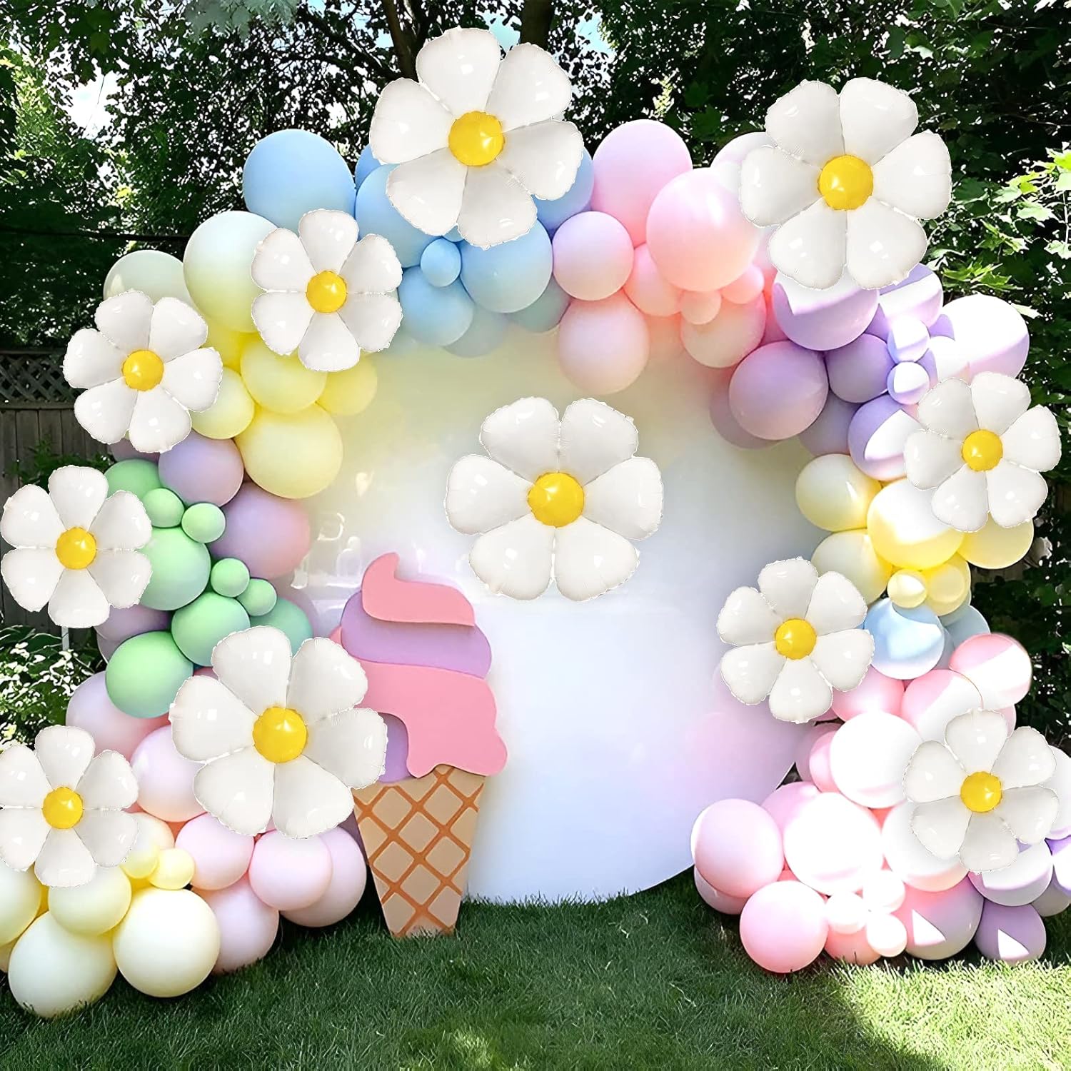 Buy Daisy Balloon Garland Arch Kit Daisy Balloons Groovy Daisy Flower Pastel Macaron Balloons
