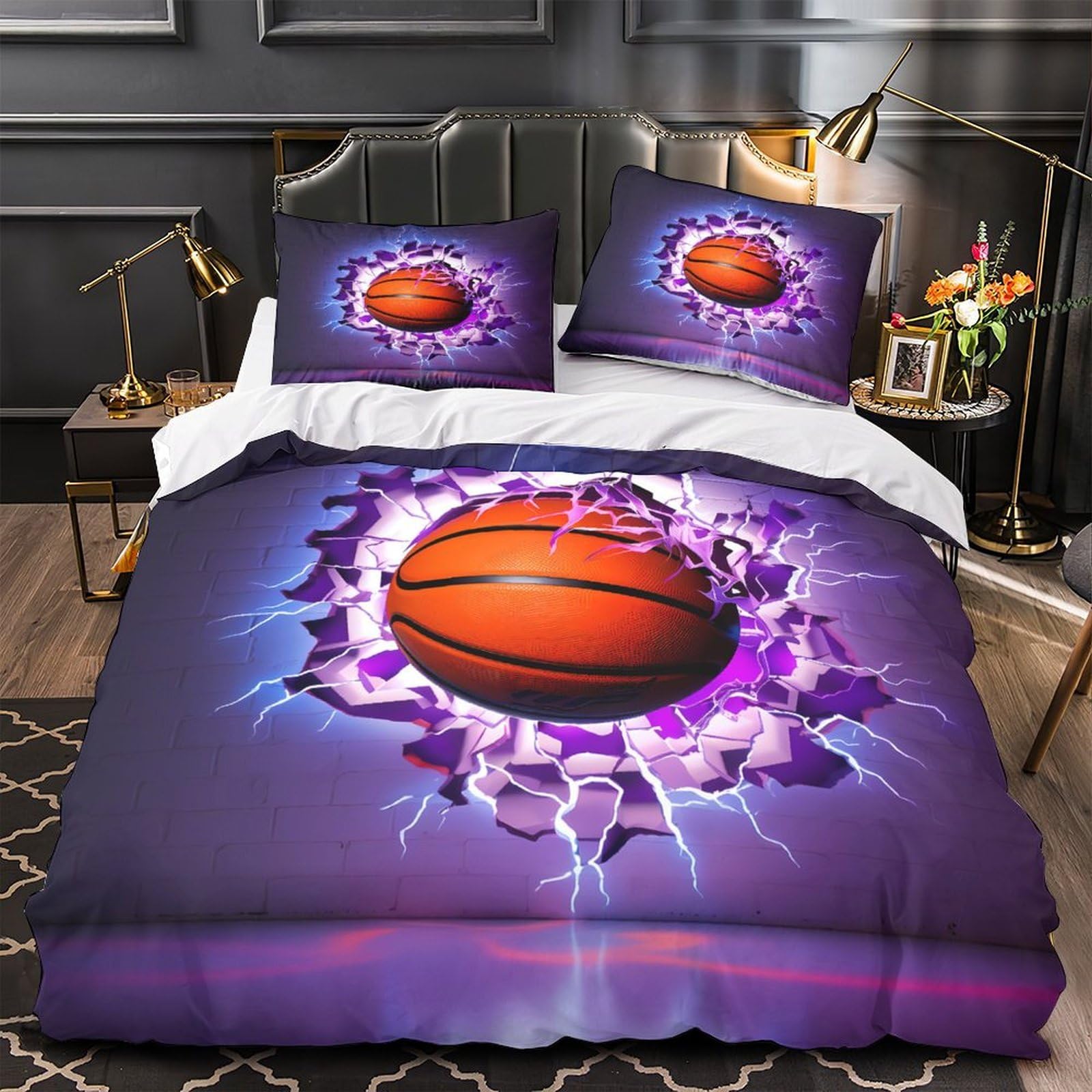 Housse de couette microfibre hypoallergénique facile à laver lit 260x220 cm
