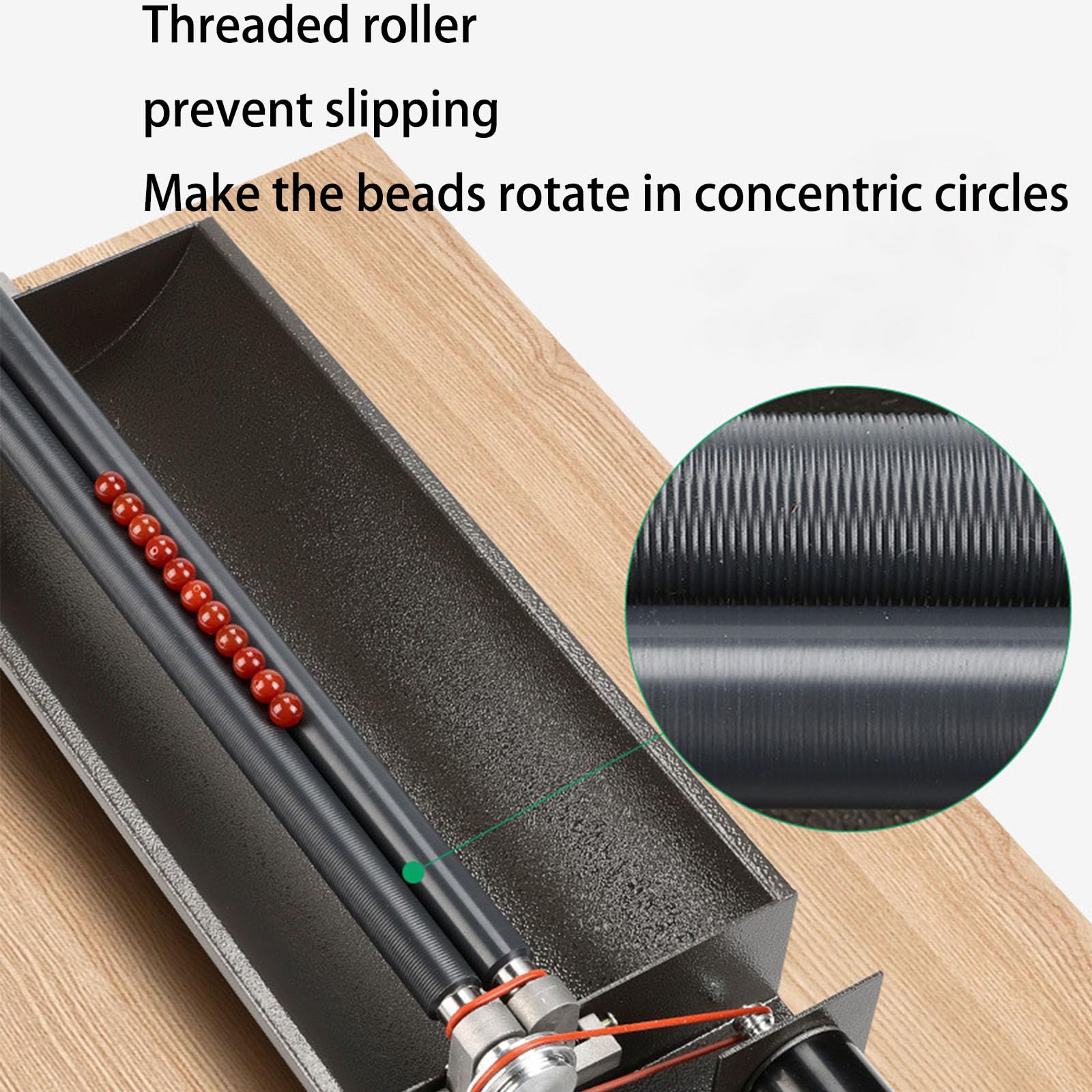 625 mm × 218 mm DIY Okrągła nawlekarka do koralików Regulowana prędkość Wielofunkcyjna elektryczna maszyna do nawlekania koralików 3500 obr./min dla sklepu jubilerskiego