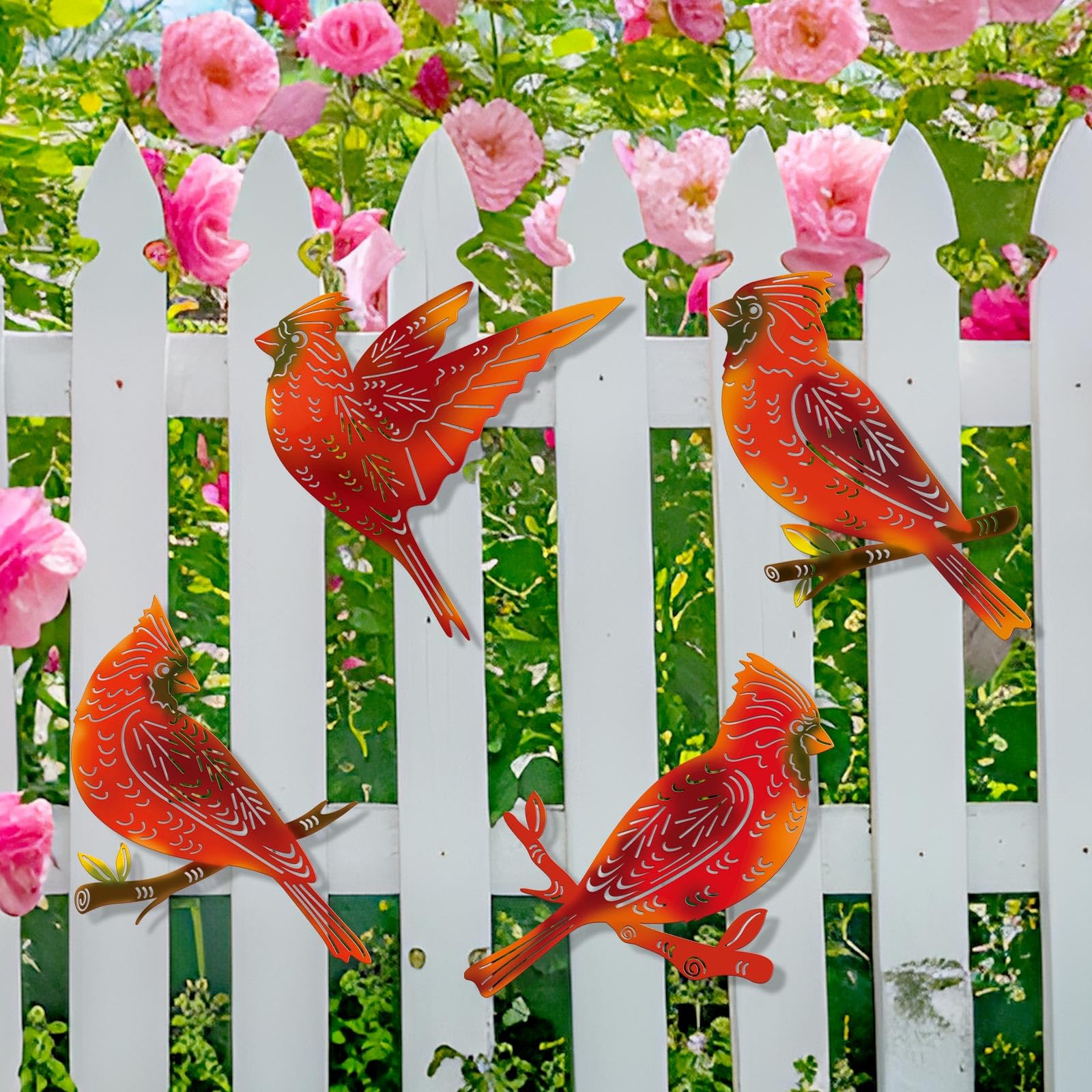 Circular Wall Hanging Outdoor Decorations J-Fly Metal Parrot Wall Art ...