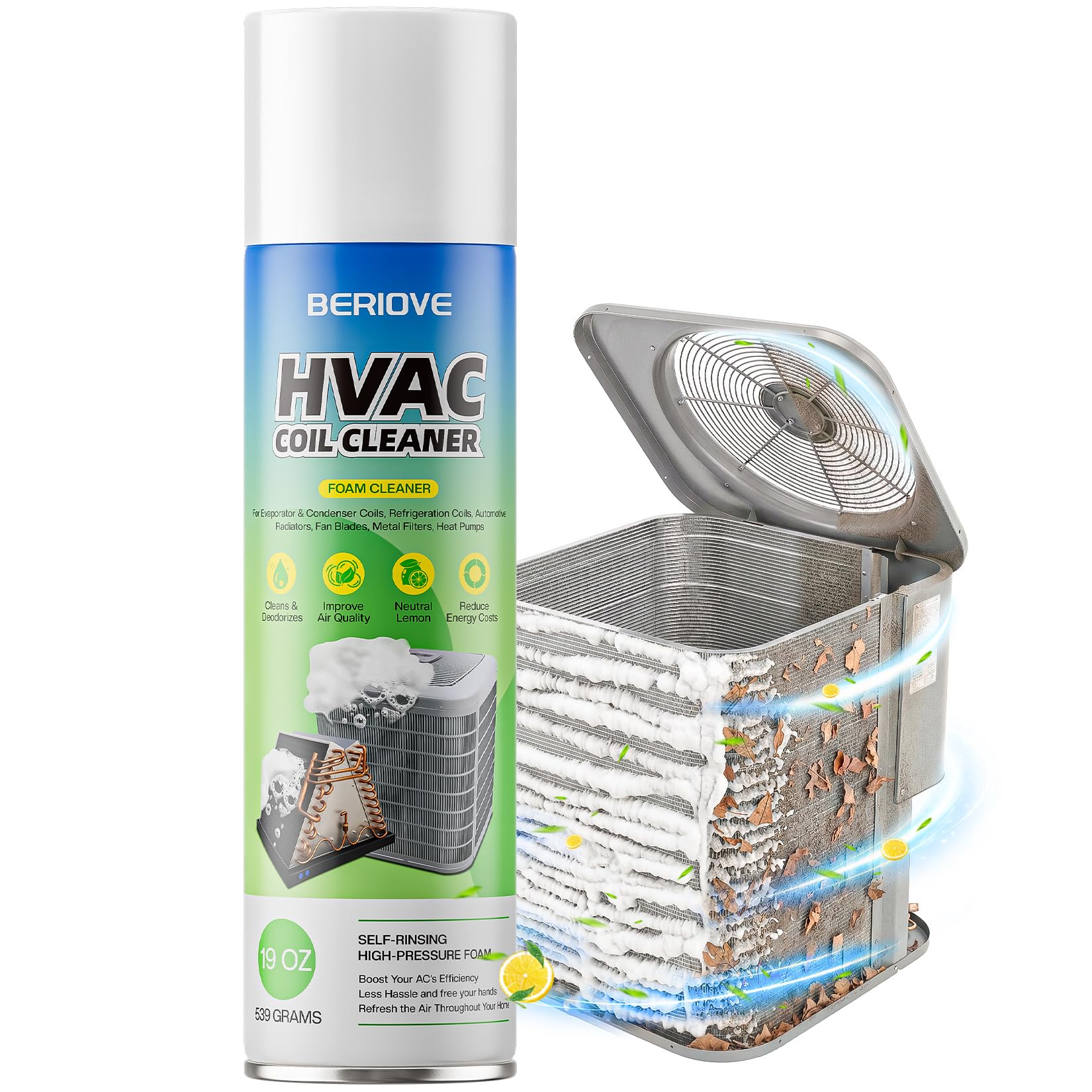 BERIOVE Foaming AC Coil Cleaner