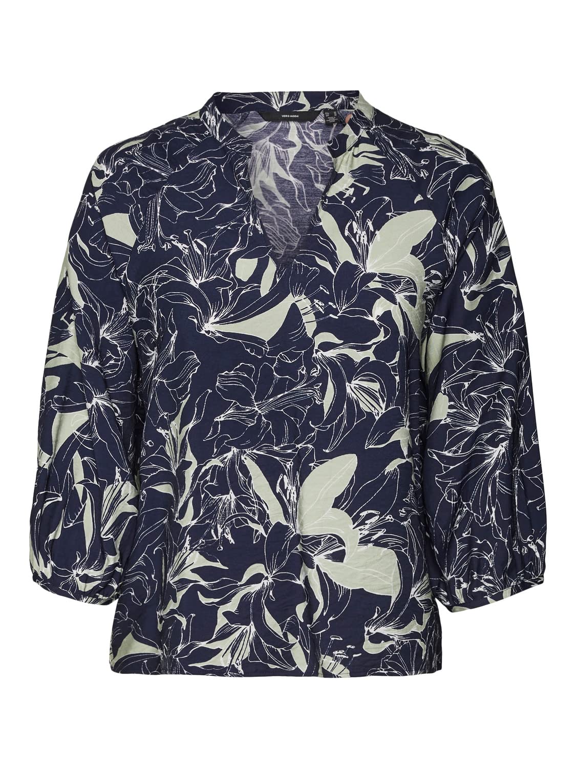 VERO MODA Women's Top, Navy Blazer/AOP:Abbi, M