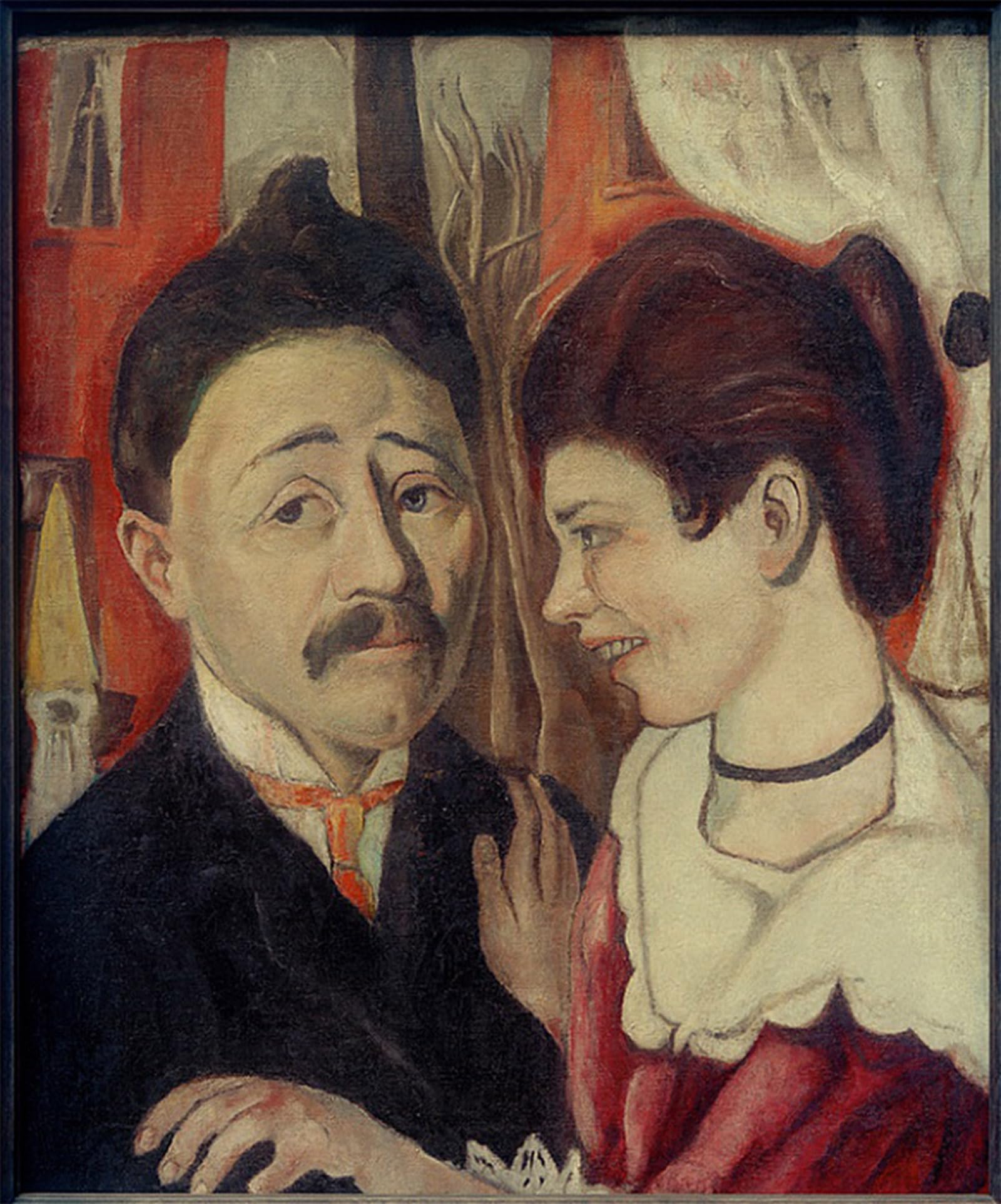 ARTXLXXBN Famous Painting Art Wall Decor Abstract Art Picture Portrait of the Carl Couple by Max Beckmann Animal Pictures for Home Decor 60x90cm