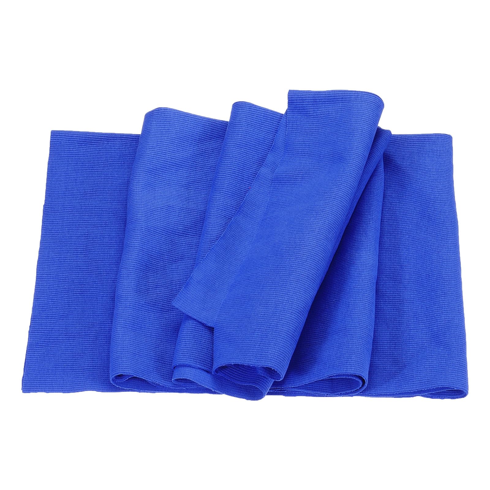 MECCANIXITY 47" Elastic Cuffs Ribbed Trims Cotton Fabric Knit Rib Stretch Tape Cuff Sleeve Waistband for Sewing, 20" Wide Blue