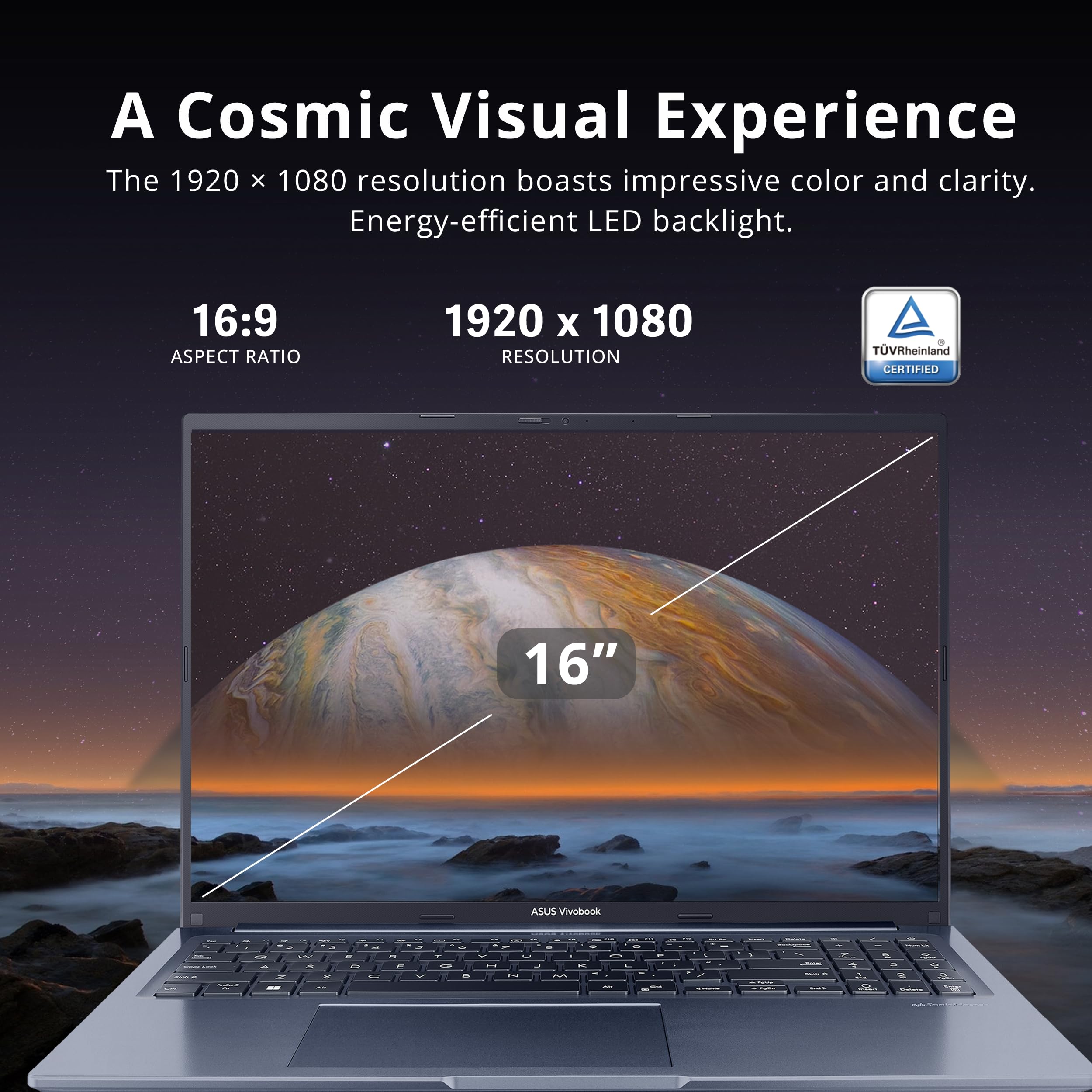 ASUS Vivobook 16 16'' FHD Business Laptop, AMD R7 5800HS, 16GB RAM