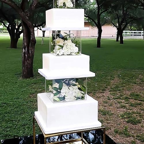 Miniatura 2 de Soporte de acrílico rellenable para tartas, soporte acrílico transparente para tartas, elevador de exhibición de cupcakes, bandeja para servir