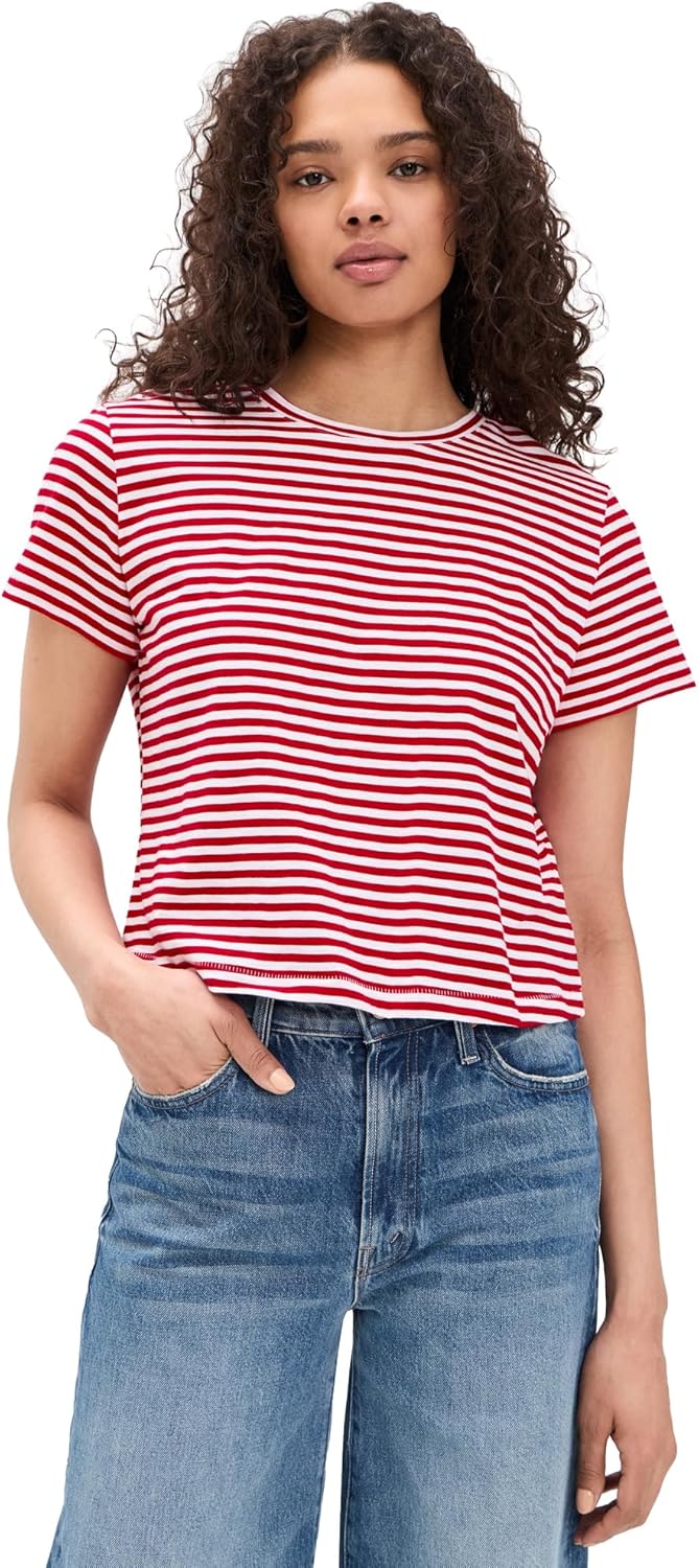 Madewell Women's The Boxy Crop Tee in Soft Slub