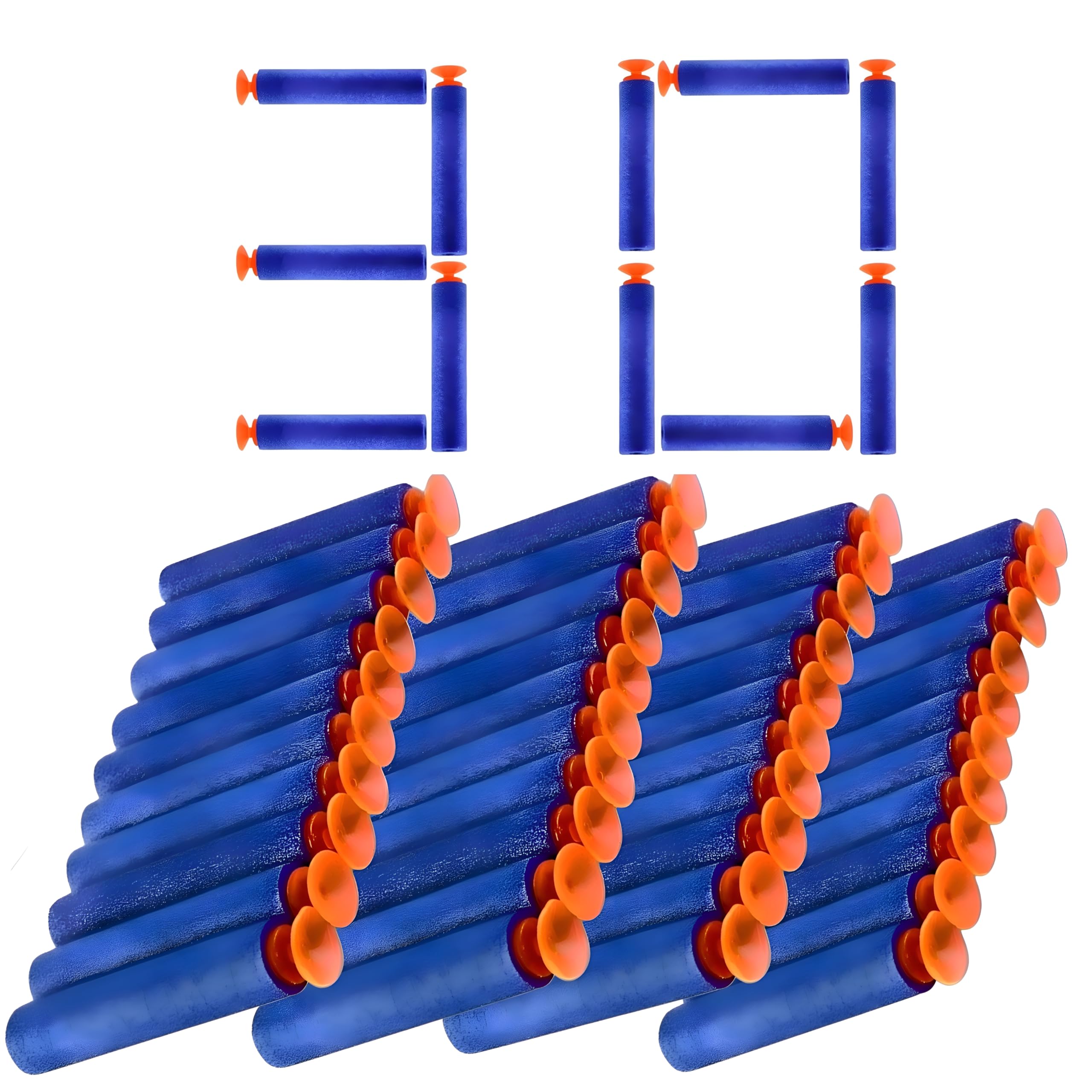 CLAPONE Soft Foam 30 Pcs Blue Bullets Darts for Toys Guns -Sticky Safe Bullets Compatible with N-Strike and Blaze Storm Blaster Guns Toy Bullet Foam Dart,Dart Bullets for Strike Elite Guns (B09RBCK3H3) Amazon Price History, Amazon Price Tracker