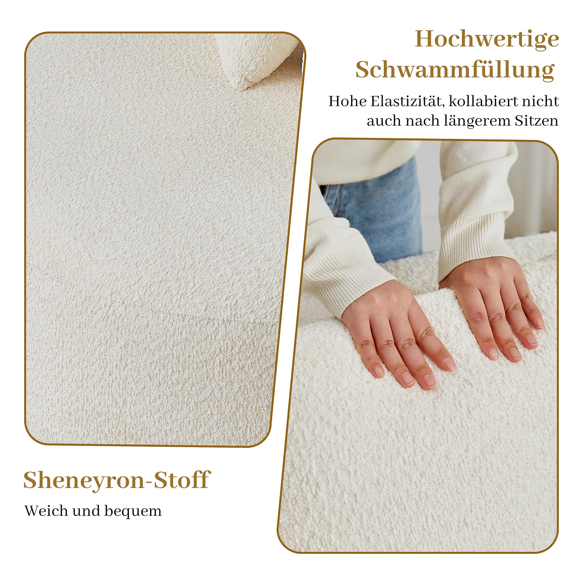 Sofa 2-osobowa szenilowa, wzór nerkowca, modułowa, zakrzywiona