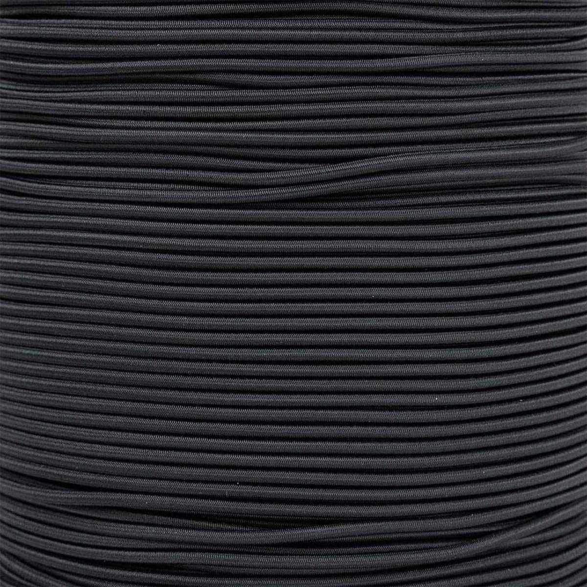 Cordon Élastique 2,5 Mm X 25 M - Noir - Pour Couture, Tricot, DIY Et Réparations - Extensible Et Durable