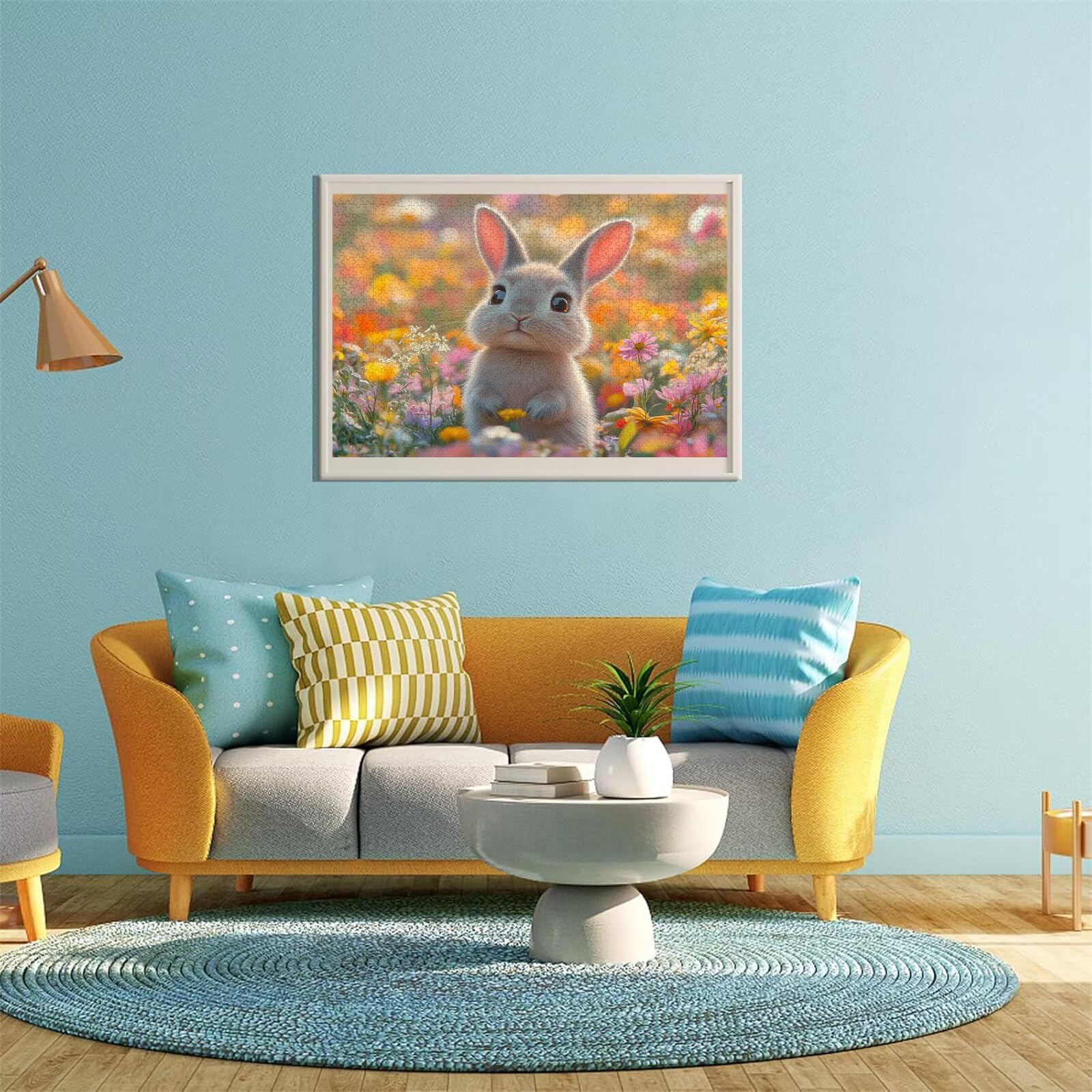 Puzzle Erwachsene 2000 Teile Kaninchen Blume Educa Jigsaw für Kinder ab 8 Jahren Mädchen Jungen, Erwachsene Impossible Klassische Puzzles Schwer, Anspruchsvoll Spielspaß, Als Geschenke 70x99cm t-952