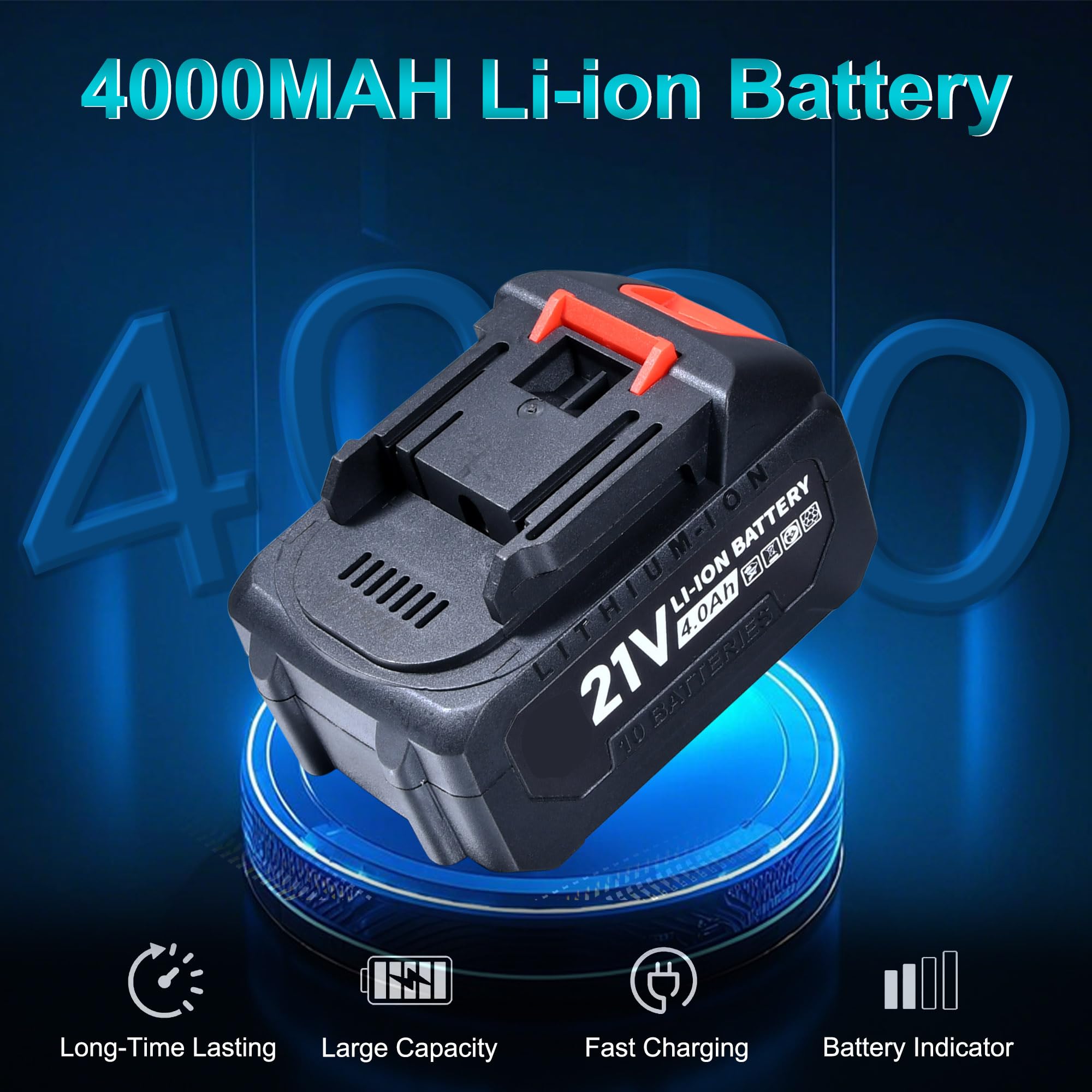Sega Circolare a Batteria Brushless, Mini Sega Circolare Senza Fili con 2 Batterie da 4000mAh, Incluse 3 Lame (125mm/140mm/150mm), Profondità di Taglio 48mm, Ideale per Legno e Fai-da-te