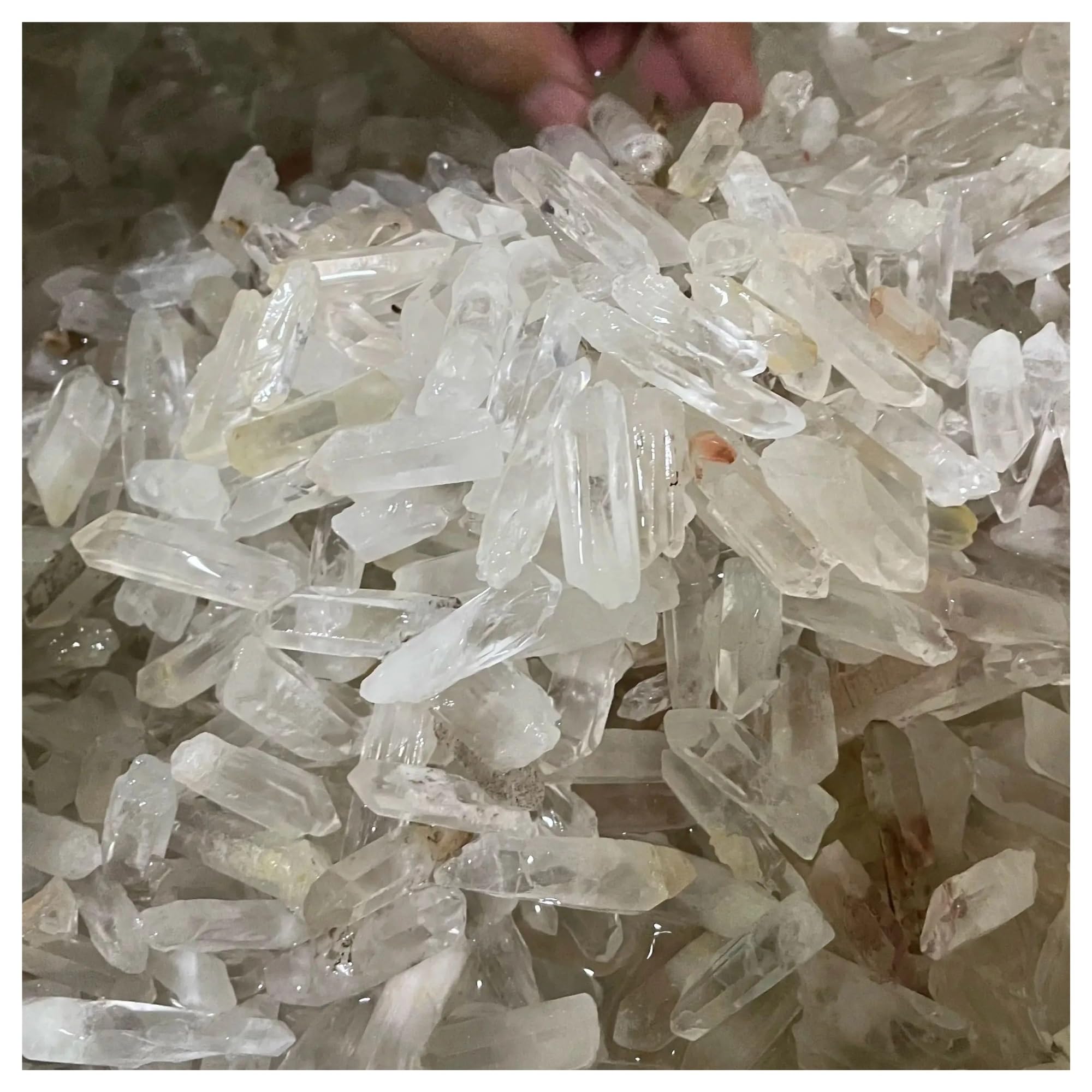 Varita de cristal de cuarzo transparente a granel de 1000 g, piedra cruda for decoración del hogar