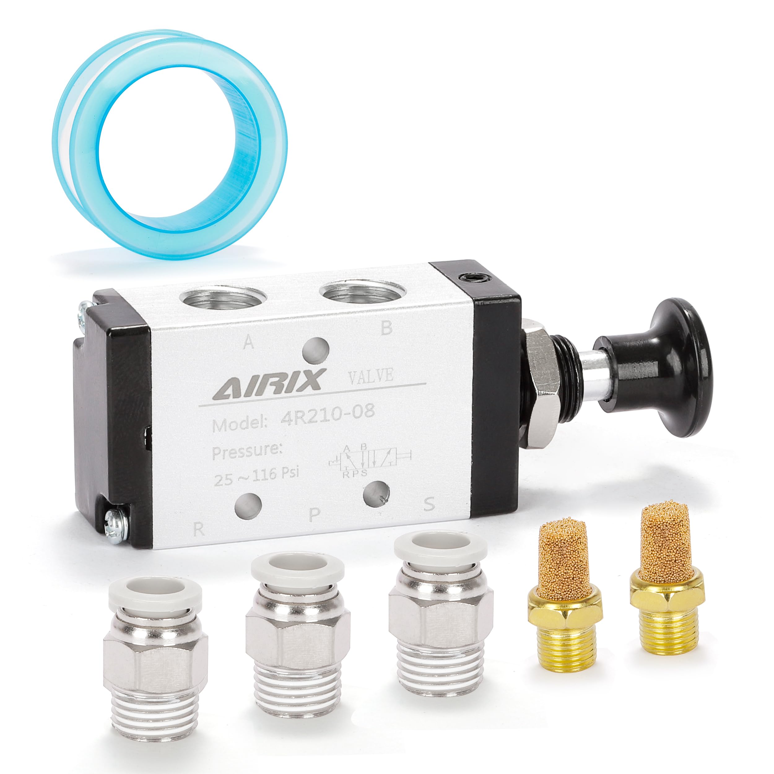 1/4" NPT Manual Control Valve 3R210-08, 3-Port 2-Position Hand Valve — Amazon image 7