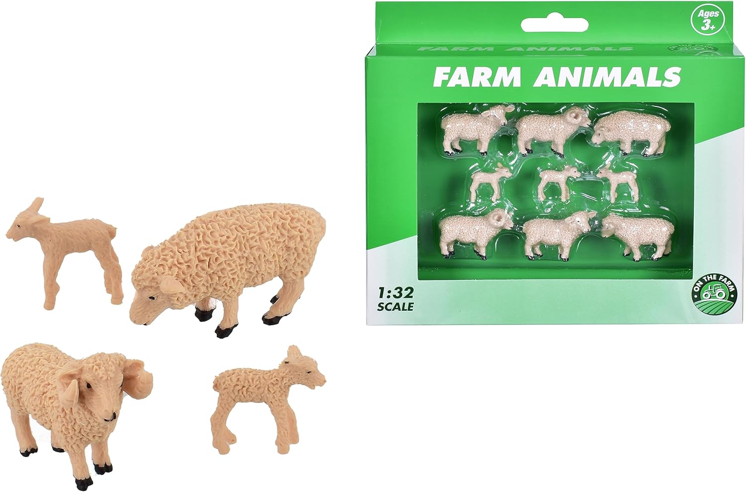 KandyToys Farm Animals Sheep Figures Pack of 8 Kids Farm Toys 1