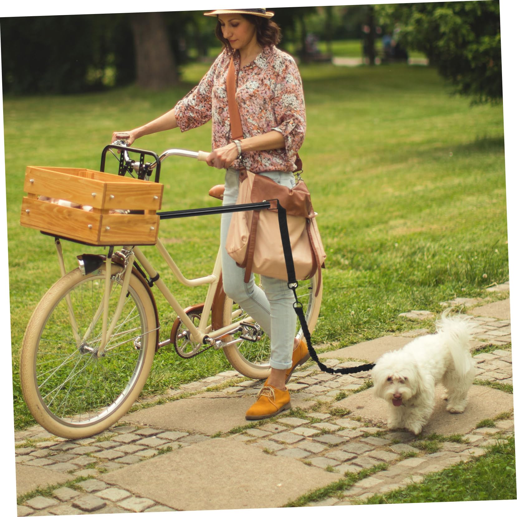 BESPORTBLE Guinzaglio Regolabile Per Cani Da Bicicletta Resistente Allo Strappo Corda Di Trazione Antinodo Per Passeggiate All’aperto e Addestramento Animali Domestici