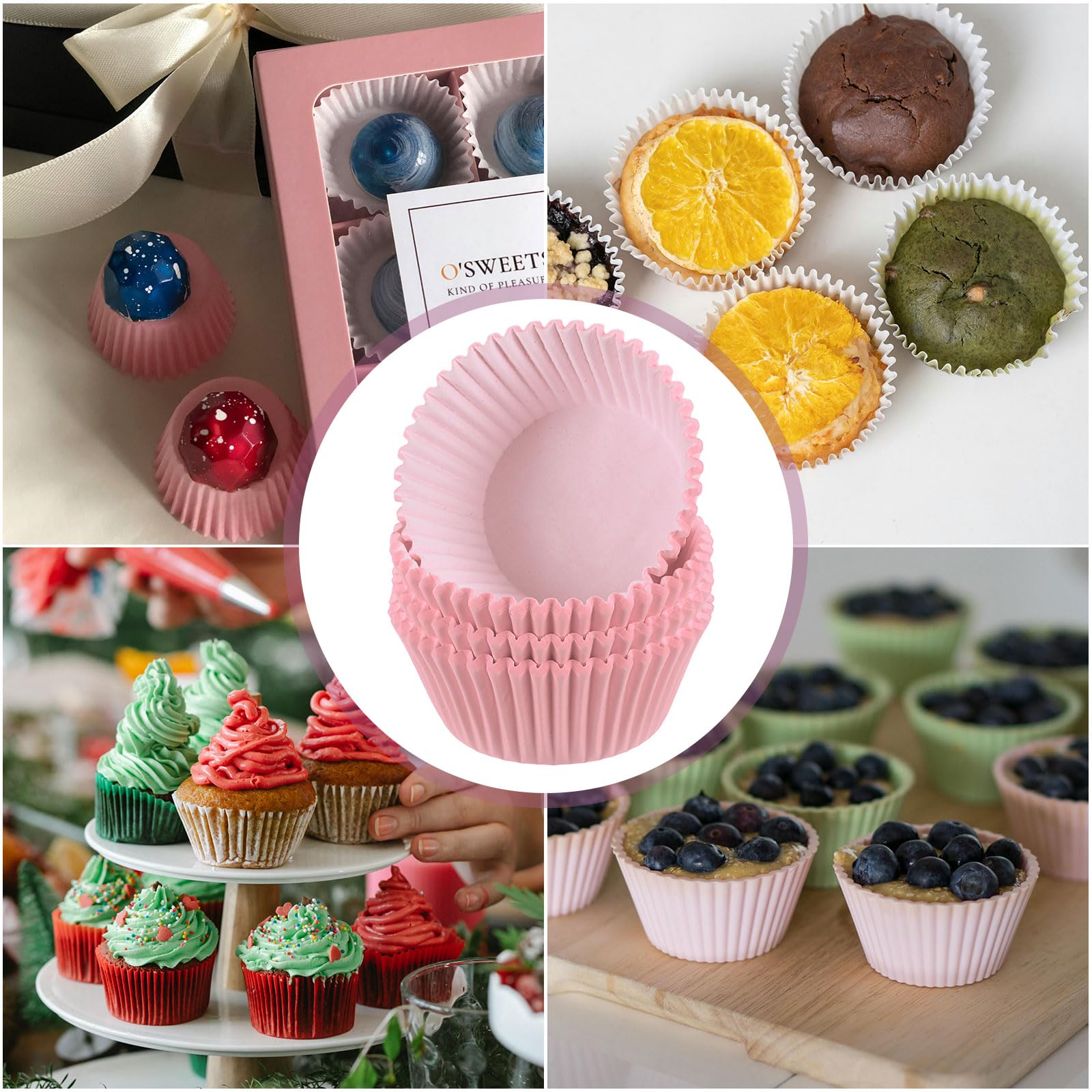QUARKZMAN 200 cupcake-inzetstukken, cupcake-vormpjes voor pannenkoeken