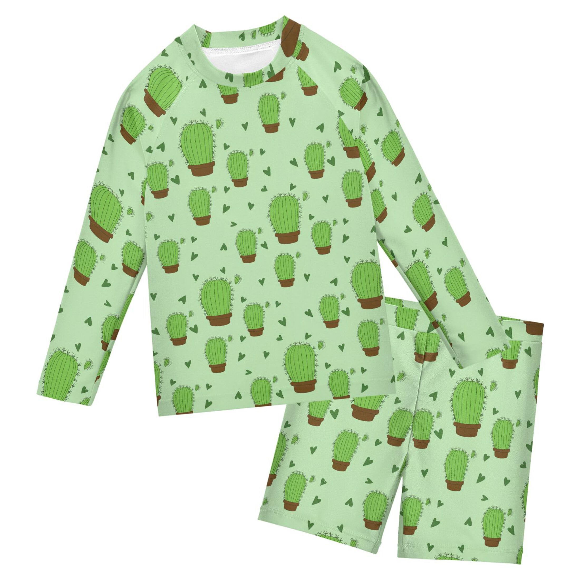 Cactus Baby Boys' Toddler Long Sleeved Rashguard Swim Bathing Suit Set B0404613