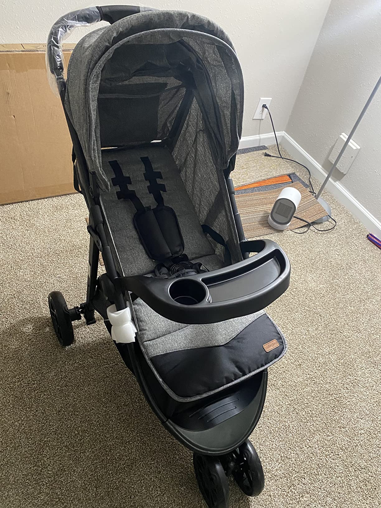 20/mo Finance BABY JOY Jogging Stroller, Jogger Travel System with 5