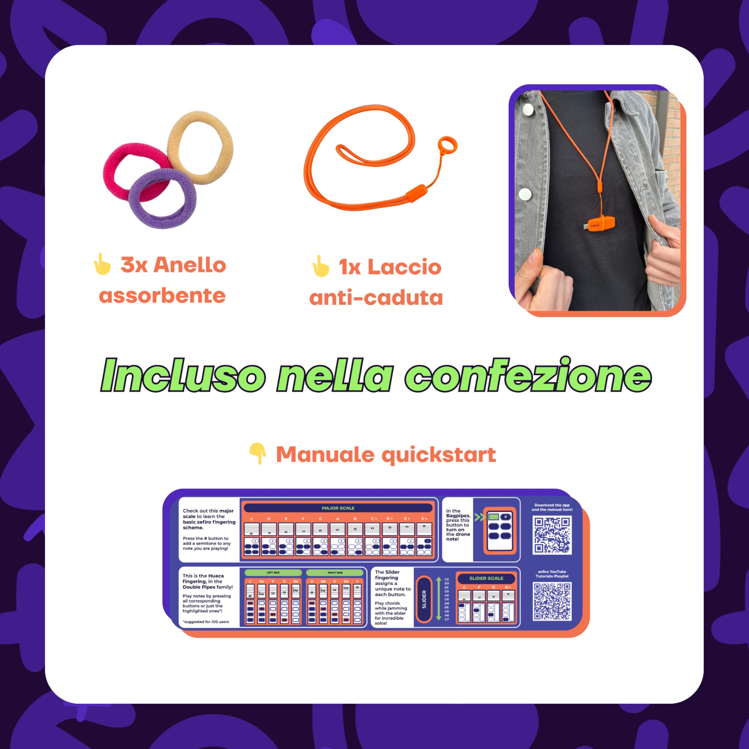 ARTinoise zefiro Pro - Strumento Musicale USB-C per Smartphone | Suona con il soffio e i movimenti | App Gratuita | Controller MIDI Portatile per Musicisti e Creativi