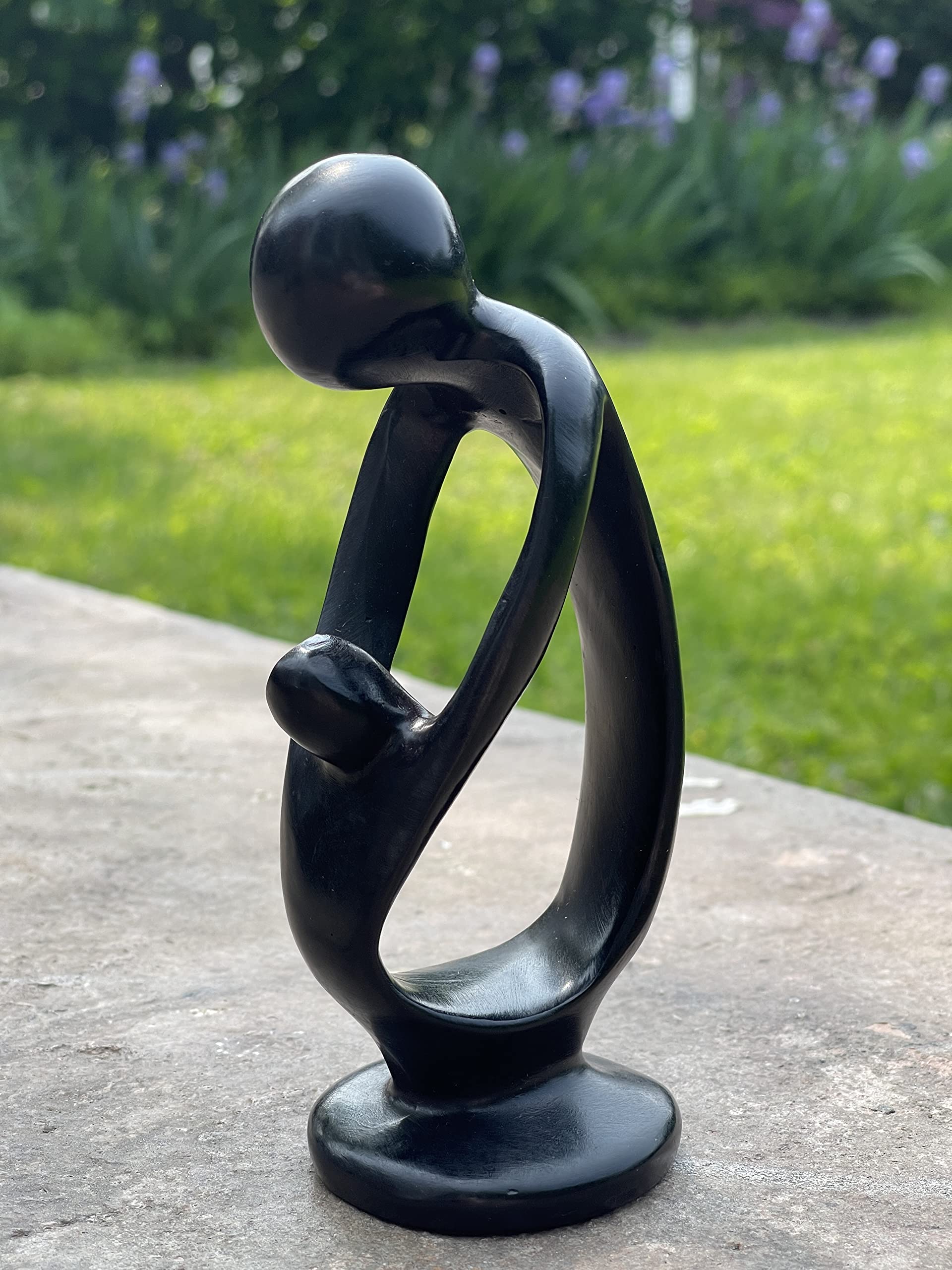 Sculpture femme assise - Résine - Gris - Interior's