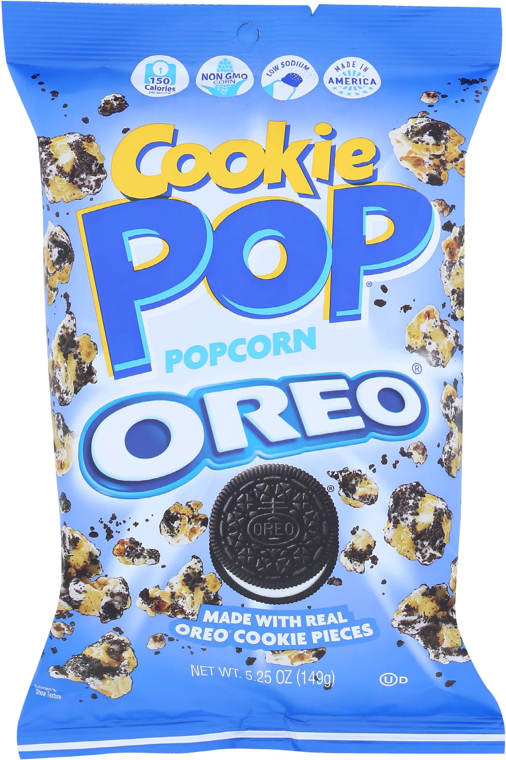 Cookie Pop Oreo Popcorn, Non GMO, 5.25 Ounces (Pack Of 12)