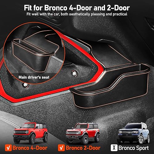 Miniatura 3 de Caja de almacenamiento para palanca de cambios de consola central compatible con Ford Bronco 2021 2022 2023, organizador de consola central, bandeja