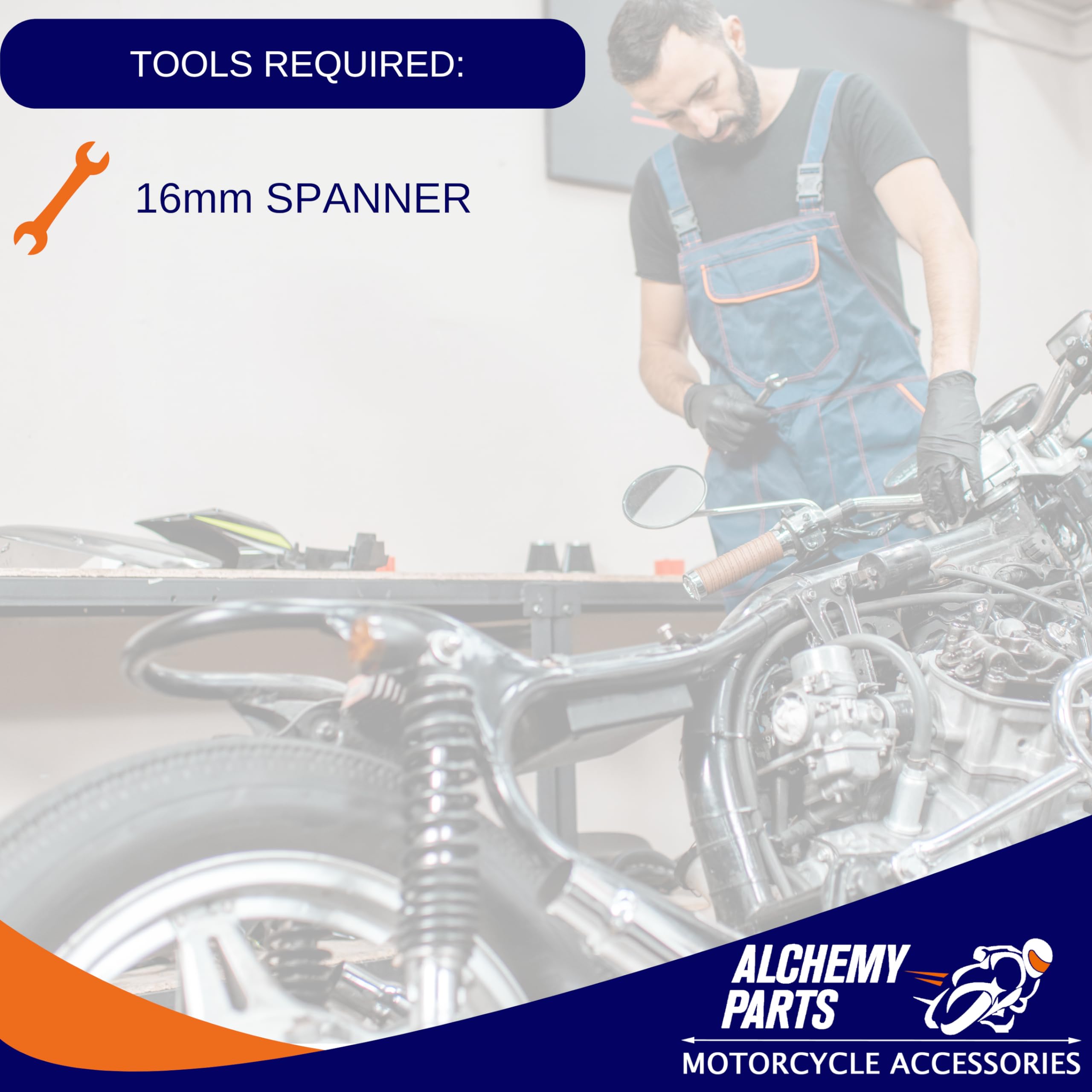 Przedłużacze lusterek motocyklowych - M10 10 mm 2 x gwint zgodny z ruchem wskazówek zegara - para