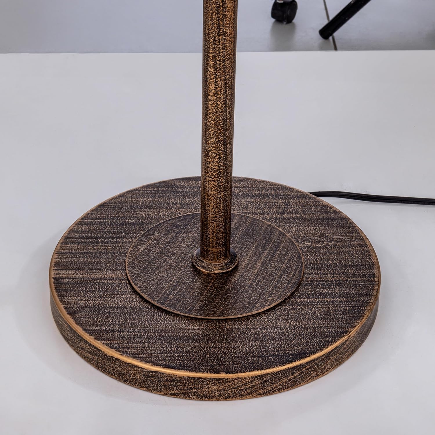 Wellmet Bronze Floor Lamp for Living Room, Farmhouse Floor Lamps for Bedroom, Vintage Bird Cage Iron Art Standing Lamp Unique Crystal Floor Lamp for Corner Decorative