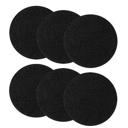 Resinta 6 Pieces Compost Bin Filters Kitchen Activated Carbon Filters Compost Bin Replacement Filters, 6.25 Inches, Round