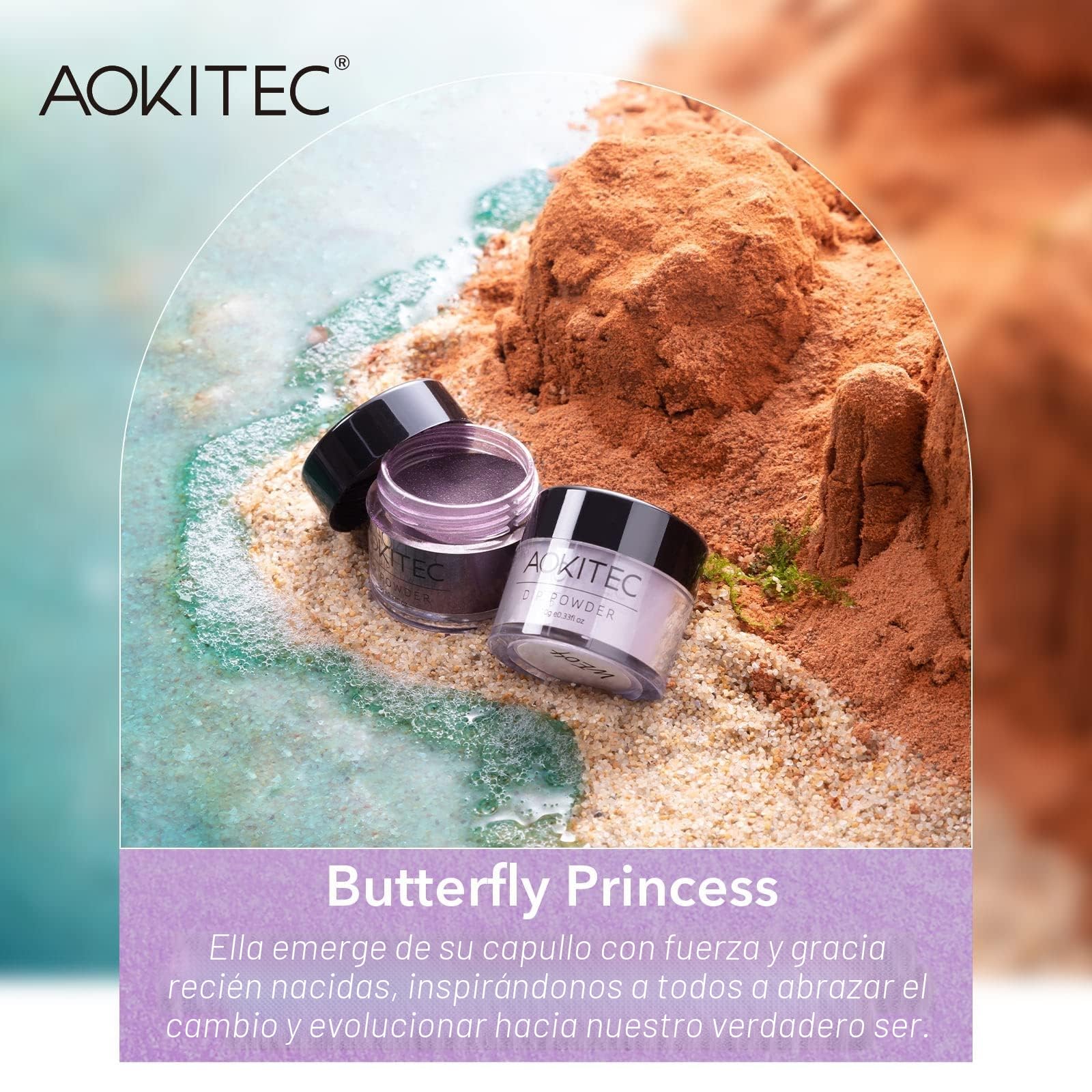 Aokitec Juego de 14 piezas de polvo de inmersión para uñas, polvo acrílico de purpurina con base de inmersión, capa superior, activador y protector de pinceles, juego de iniciación de polvo de