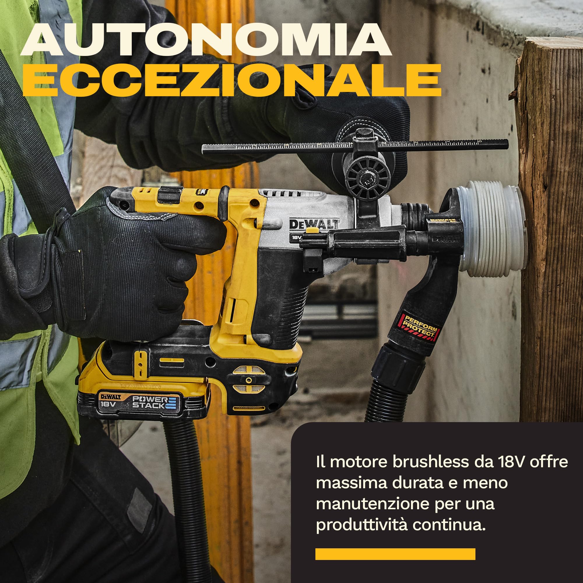 DEWALT Trapano a percussione 18V XR SDS PLUS 16mm, solo utensile, DCH172N-XJ