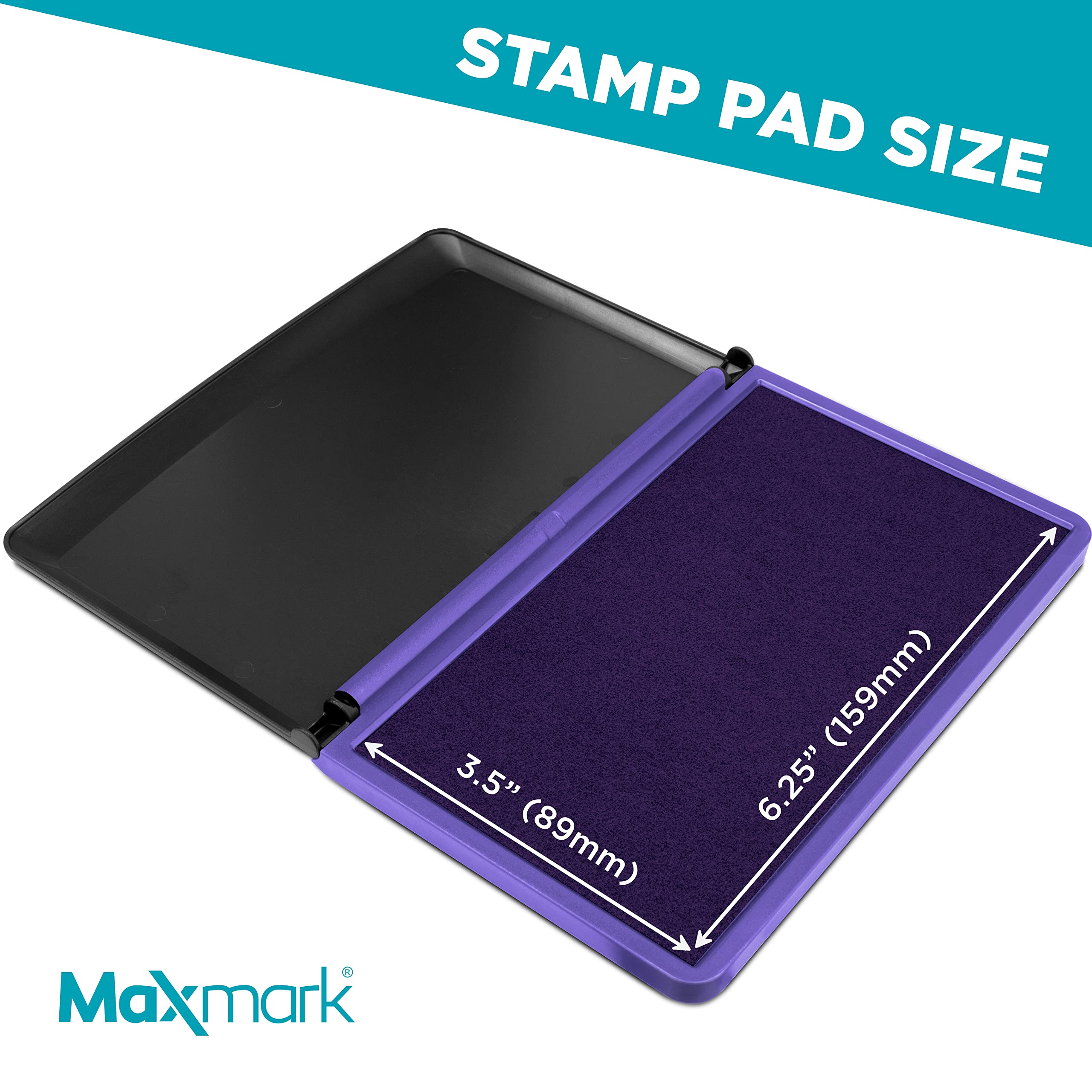 MaxMark - Almohadilla de tinta para sellos (8,9 x 15,2 cm)